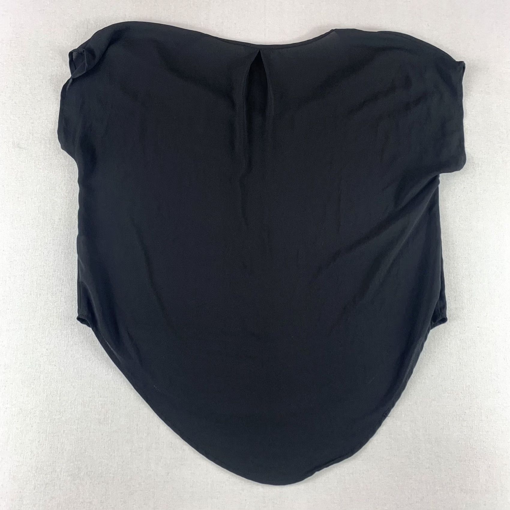 Vintage Lush Dress Women Size 8 Black Sleeve Neck V-Neck Polyester Size M / US 6-8 / IT 42-44 - 3 Thumbnail