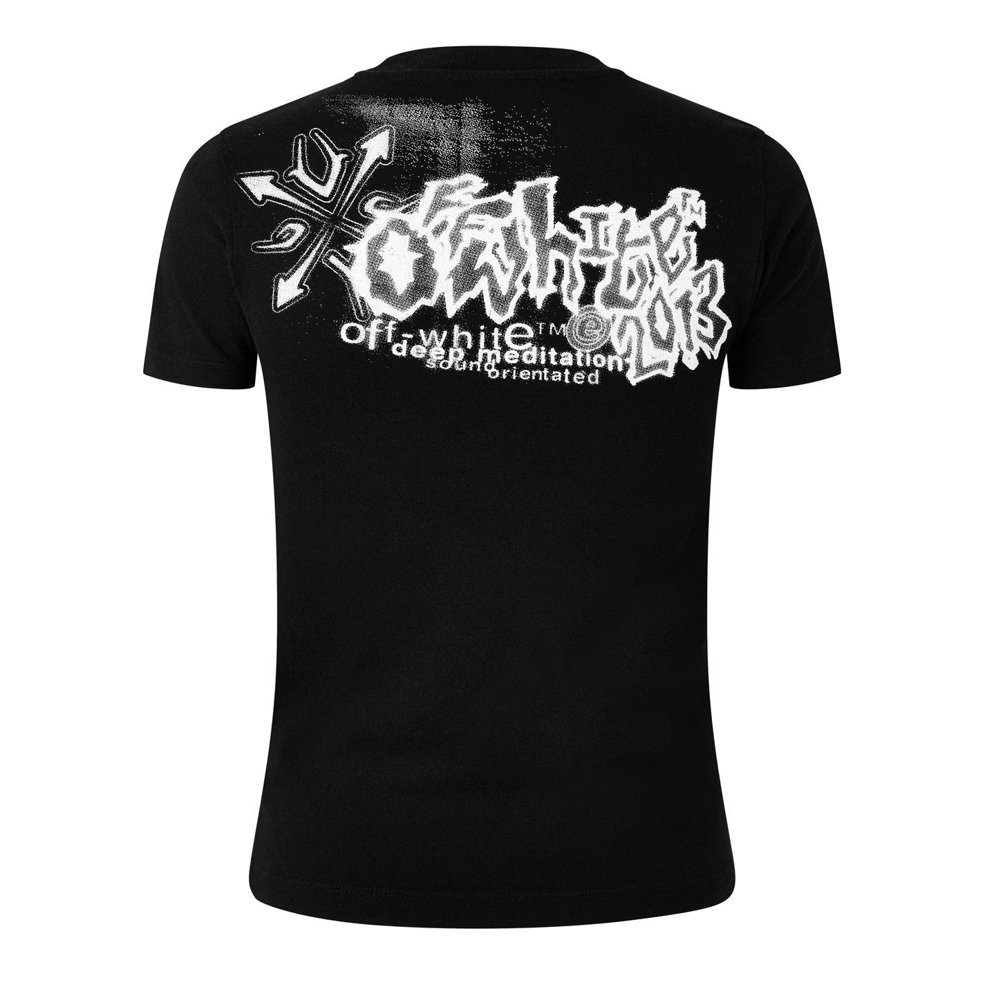Off-White o1g2r1mq0226 Slim S/S Graphic T-Shirt In Black Size US XXS / EU 40 - 2 Thumbnail
