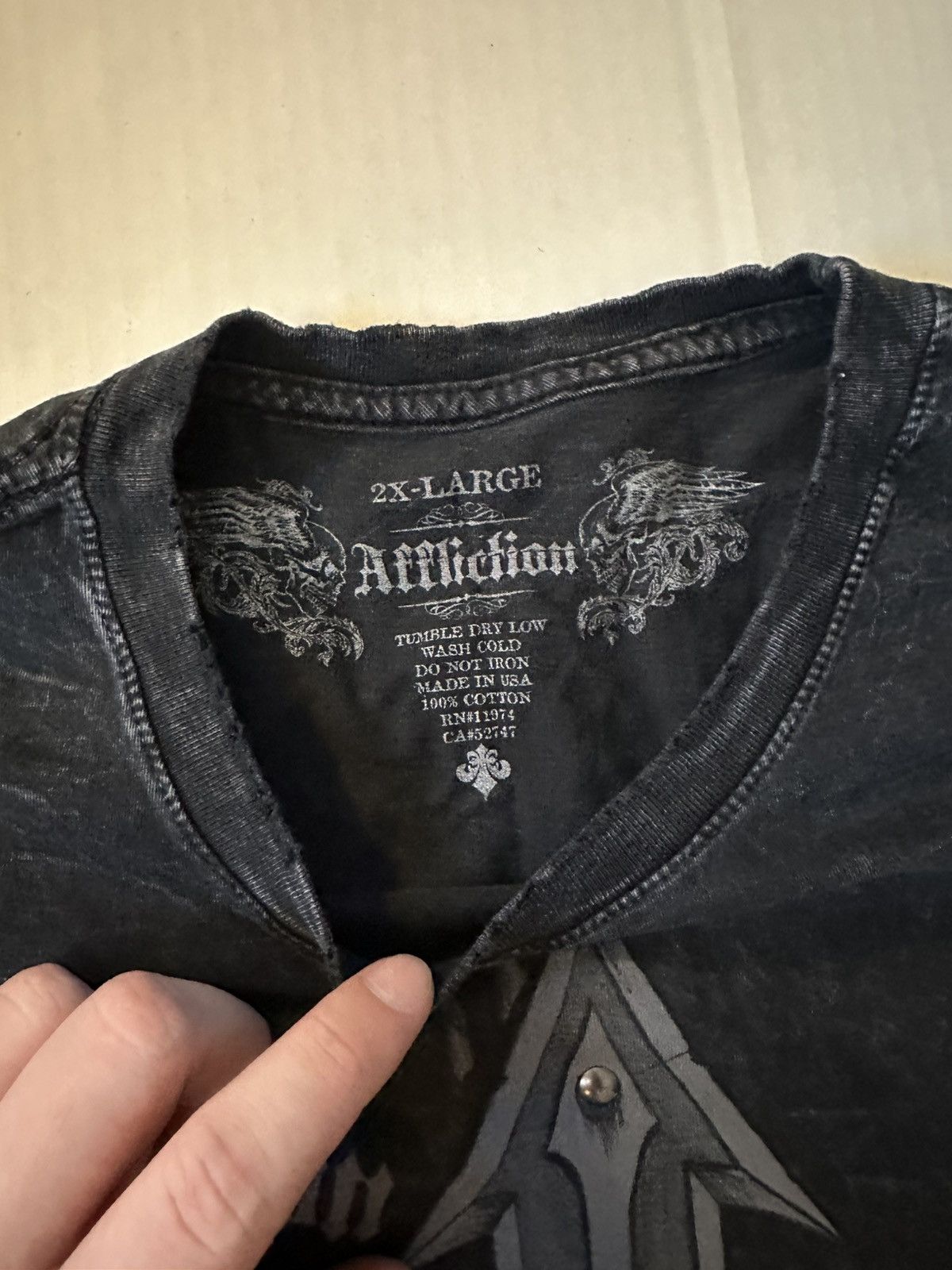 Affliction × Vintage Y2K Affliction T-shirt Size US XXL / EU 58 / 5 - 3 Thumbnail