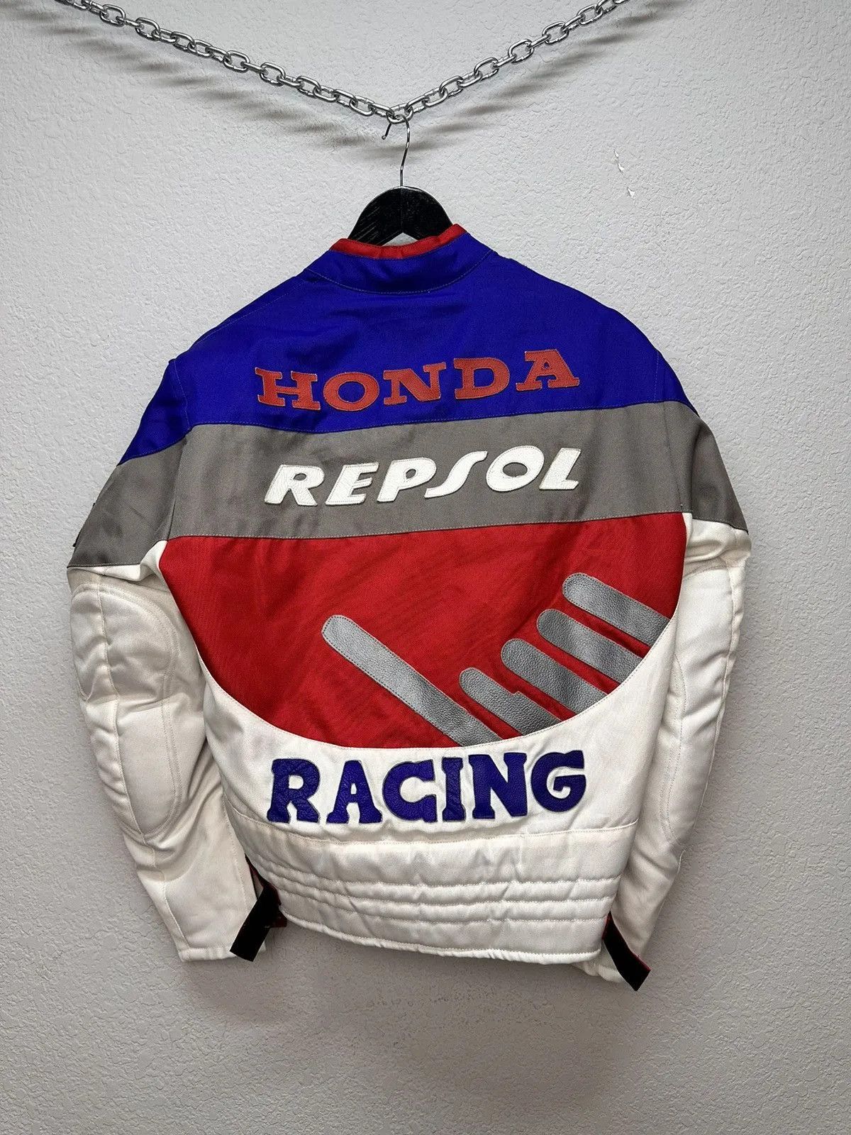 Honda Vintage Leather Jacket Honda Marlboro Red Bull NASCAR Moto Size US S / EU 44-46 / 1 - 17 Thumbnail