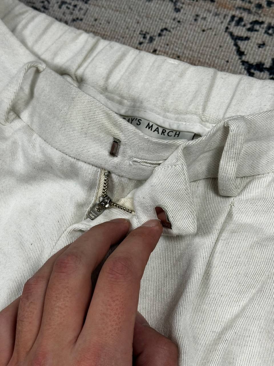 A Day's March A day’s march White Hamp Luxury Baggy Chino Pants Size US 32 / EU 48 - 10 Thumbnail
