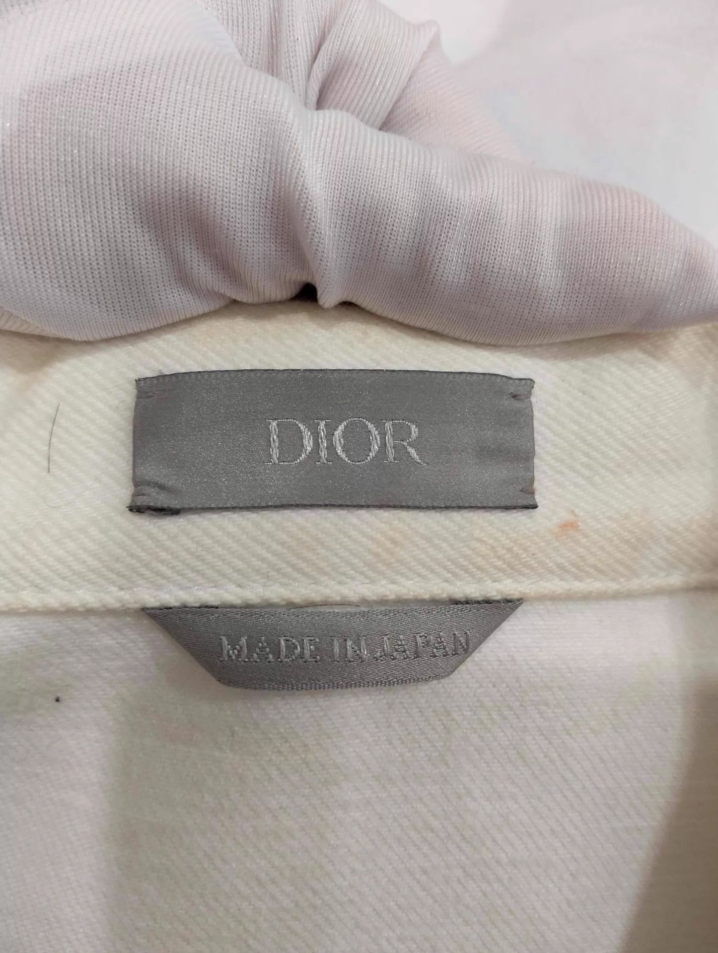 Dior Dior x Sacai White Embroidered Logo DenimJacket 50 Size US M / EU 48-50 / 2 - 7 Thumbnail