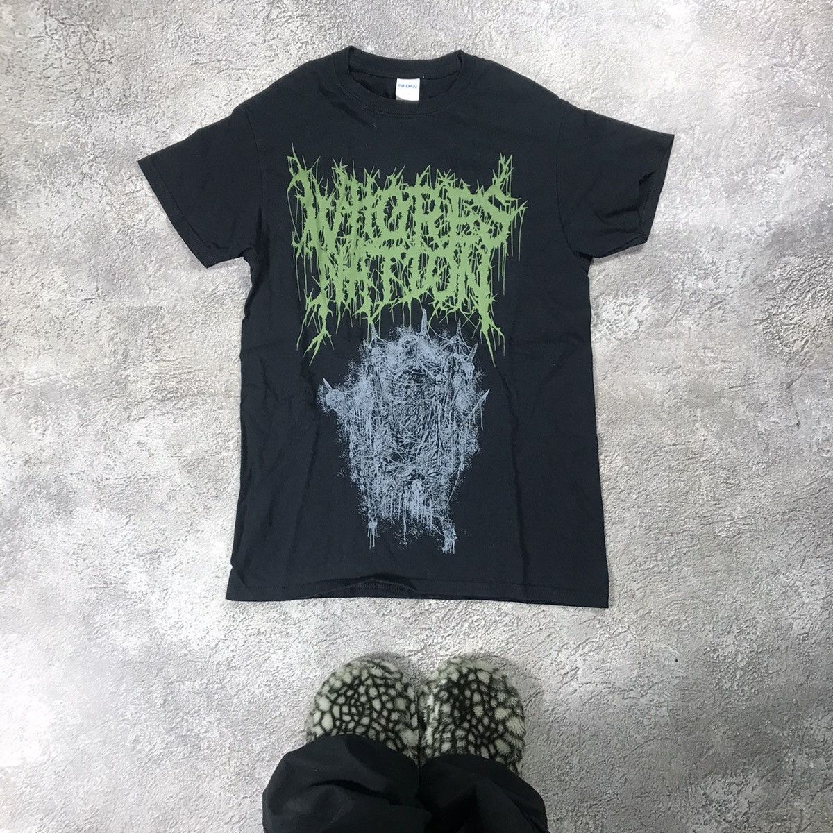 Vintage Vintage Y2K Graphic Tee Dead Face Horror Skull Grunge Slim S Size US S / EU 44-46 / 1 - 2 Thumbnail
