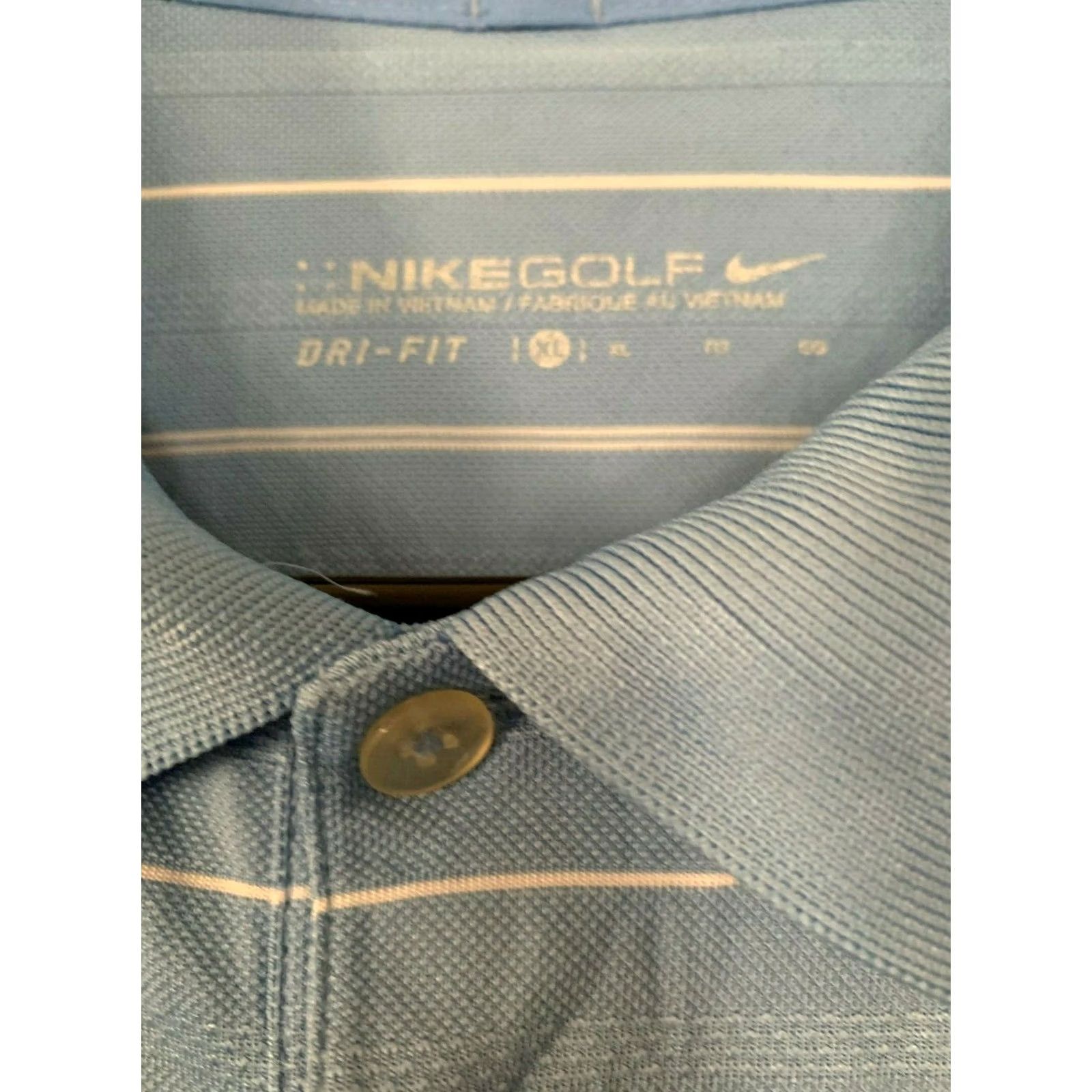 Nike VINTAGE NIKE Golf Dri-Fit Light Blue S/S Polo Shirt Standard Fit Men's Size XL Size US XL / EU 56 / 4 - 2 Thumbnail