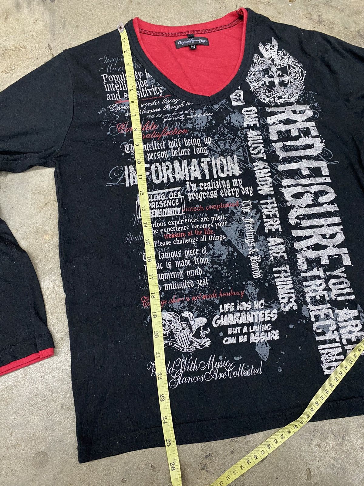 If Six Was Nine × Japanese Brand japanese brand poem double layer red figure cross longsleeve Size US M / EU 48-50 / 2 - 9 Thumbnail