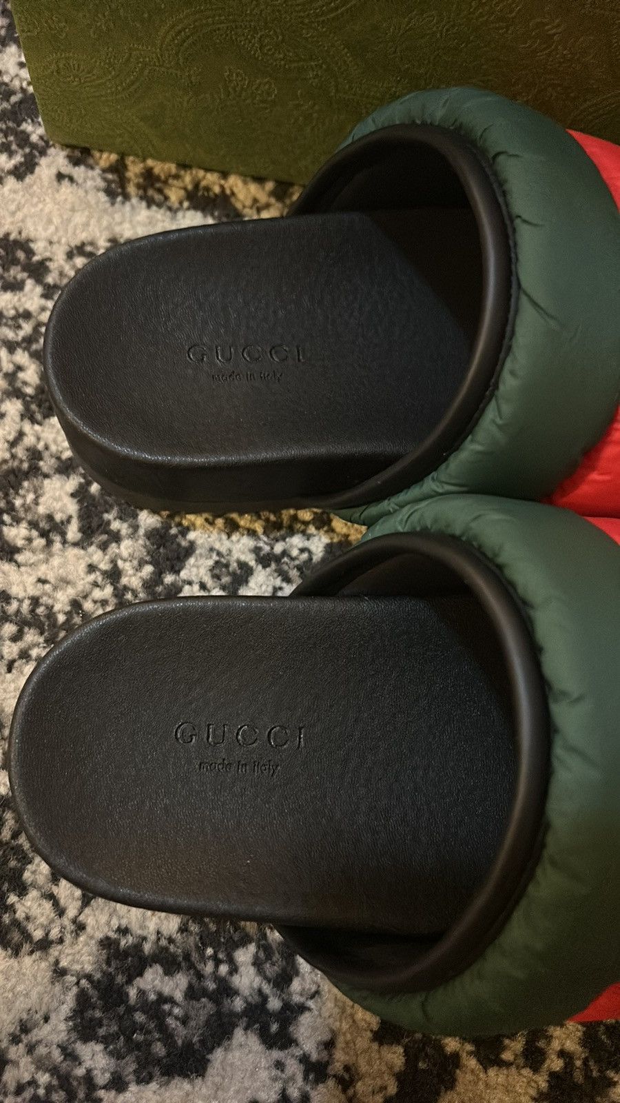 Gucci Gucci Padded Web Sandal Slide size 35 Puffer Nylon Size US 5 / IT 35 - 4 Thumbnail