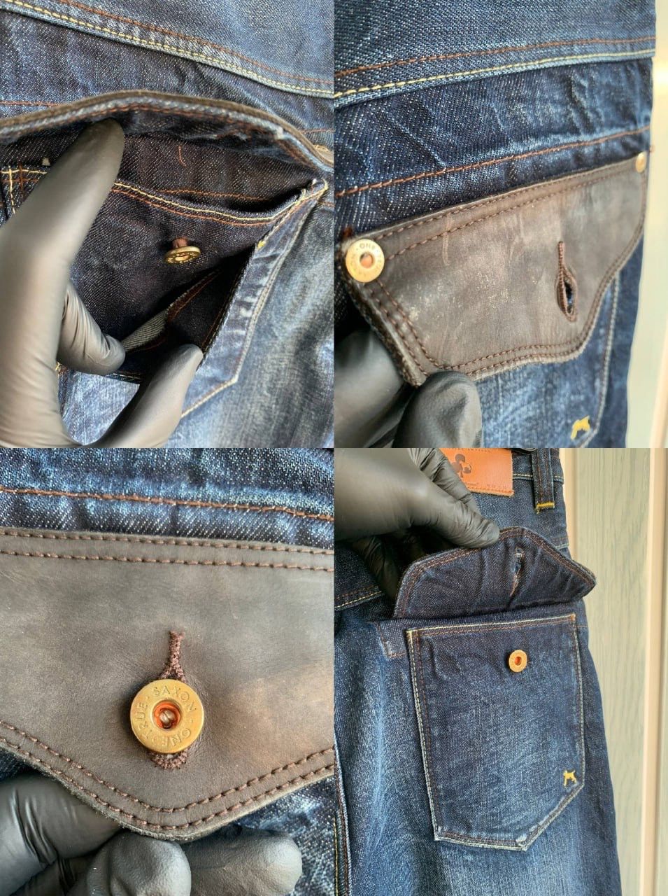 Japanese Brand × Vintage One True Saxon Cotton Pockets Tapered Denim Selvedge Jeans Size US 30 / EU 46 - 24 Thumbnail