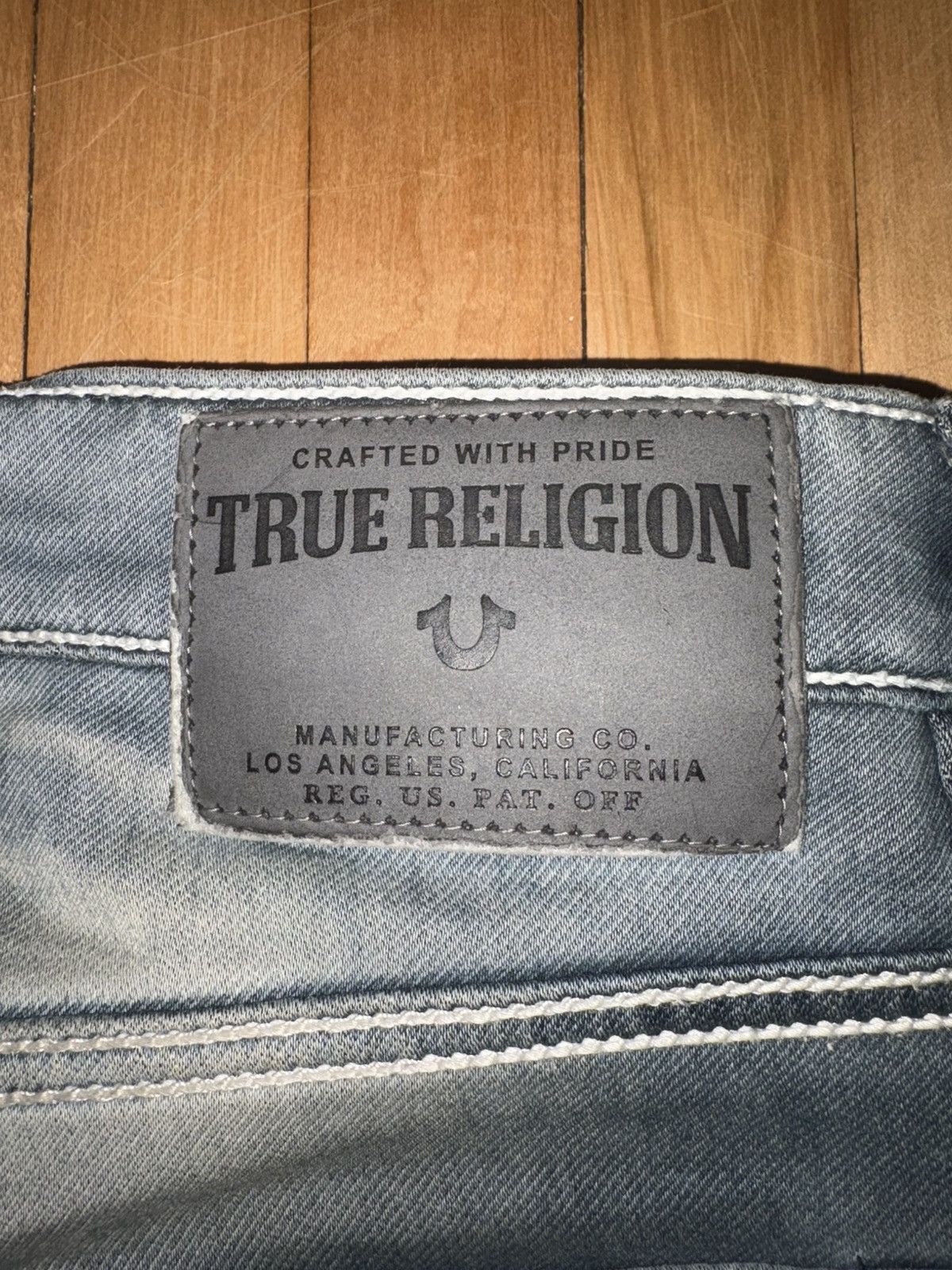 True Religion Made in USA Vintage Light Blue True Religion Size US 34 / EU 50 - 4 Thumbnail