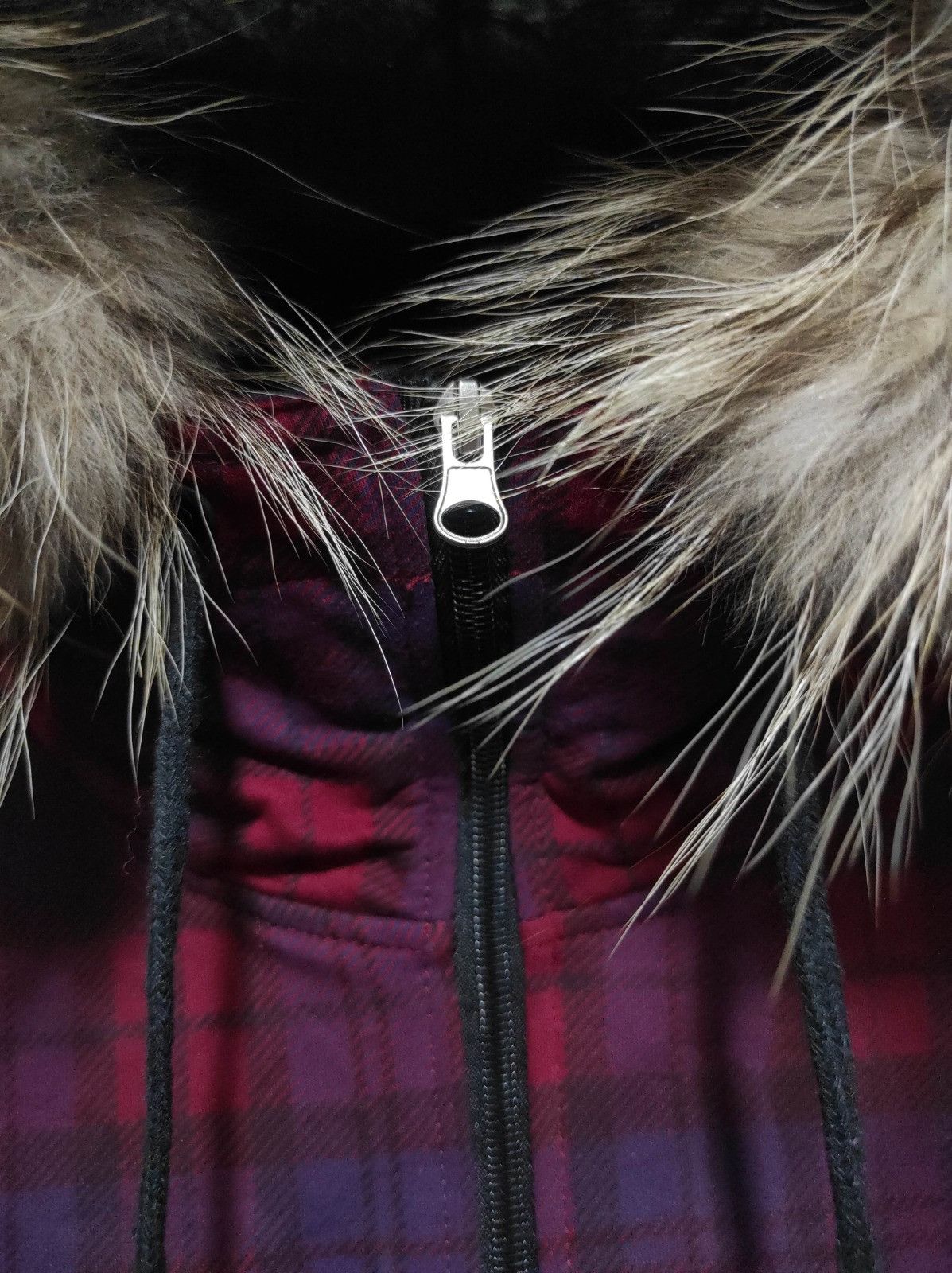 Hysteric Glamour Euroyal plaid zip fur hoodie Size US M / EU 48-50 / 2 - 7 Thumbnail