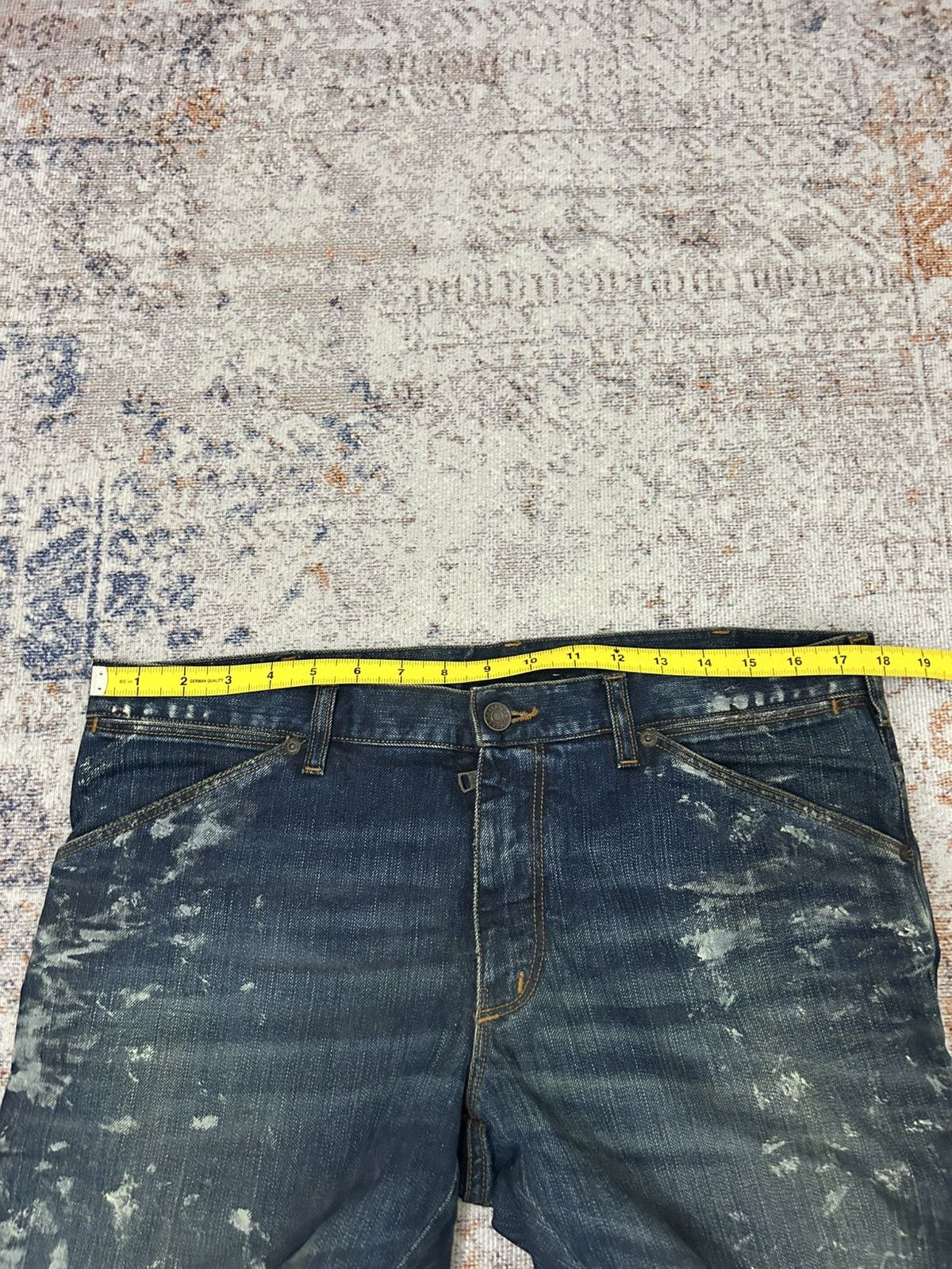 Dolce & Gabbana Dolce & Gabana Buckle Back Distressed Paint Denim Size US 34 / EU 50 - 18 Thumbnail