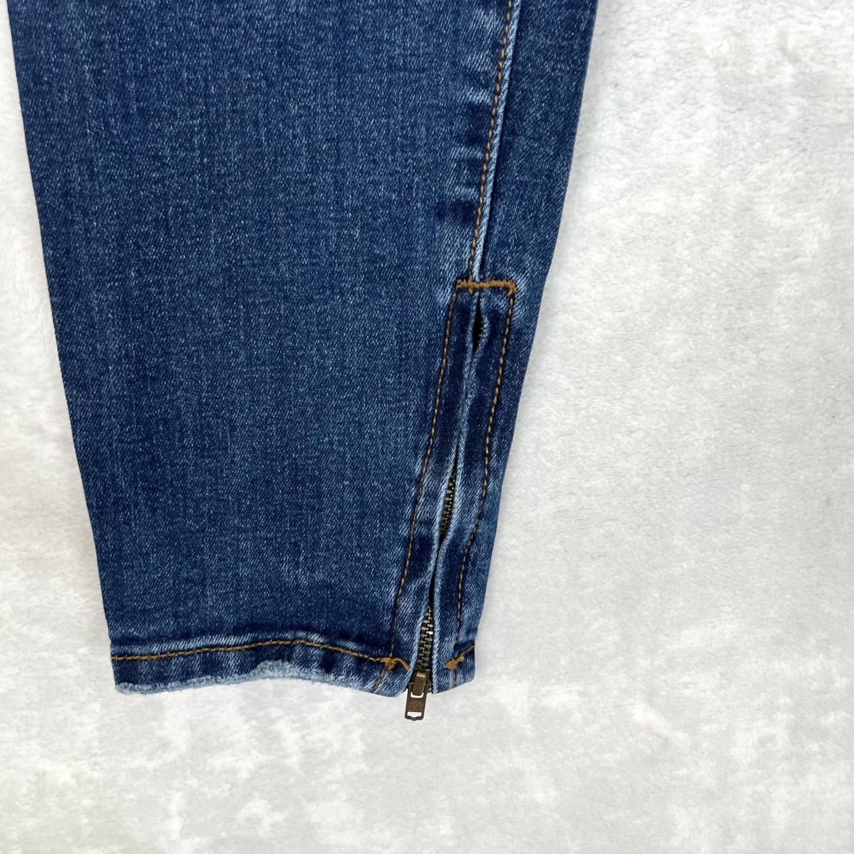 YoungLA YoungLA Jeans Mens 34x30 Blue Slim Skinny Ankle Zip Distressed Denim Size US 34 / EU 50 - 2 Thumbnail