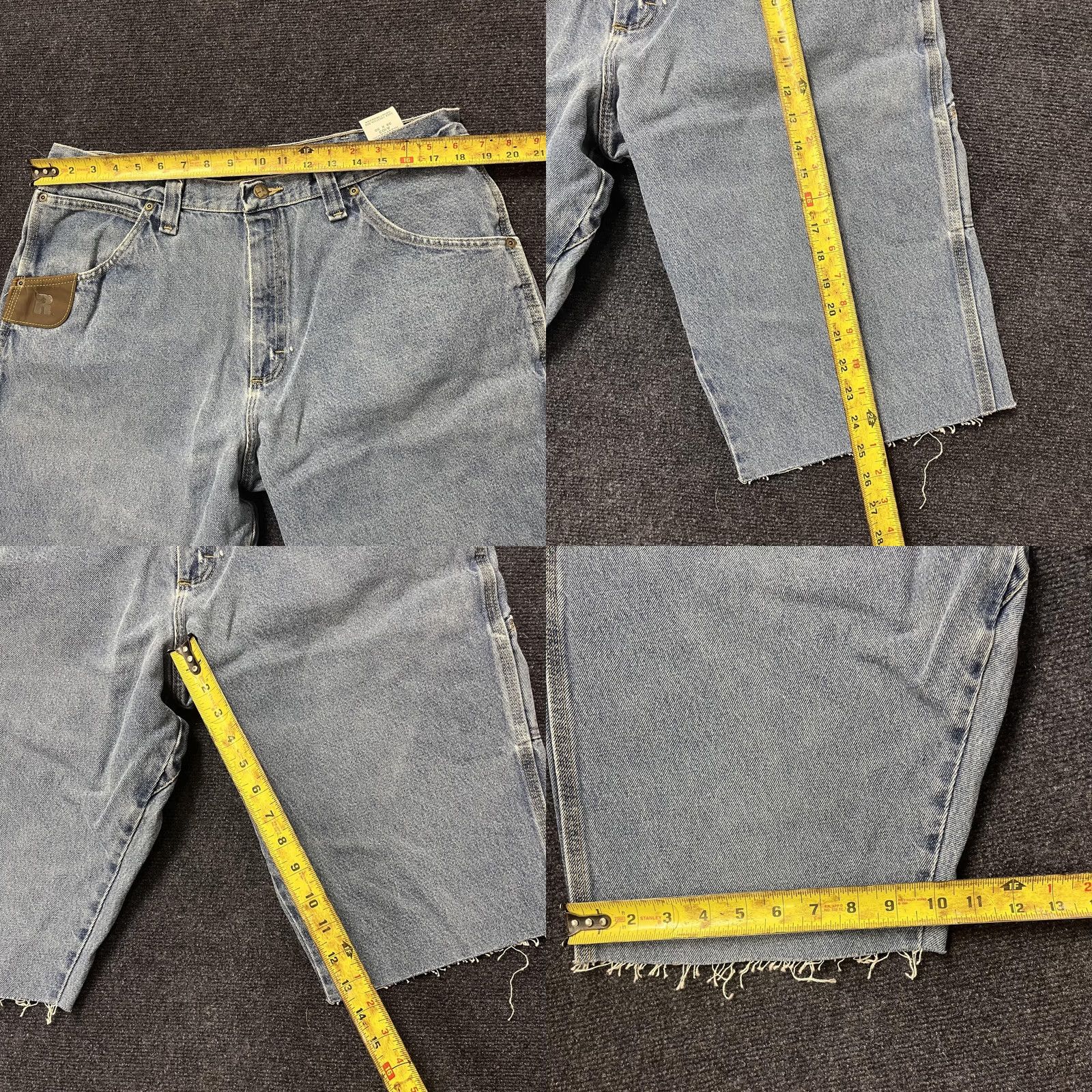 Wrangler Wrangler Riggs Workwear Shorts Mens 38 Blue Denim Cargo Utility Jorts Cutoff Distressed Size US 38 / EU 54 - 8 Thumbnail