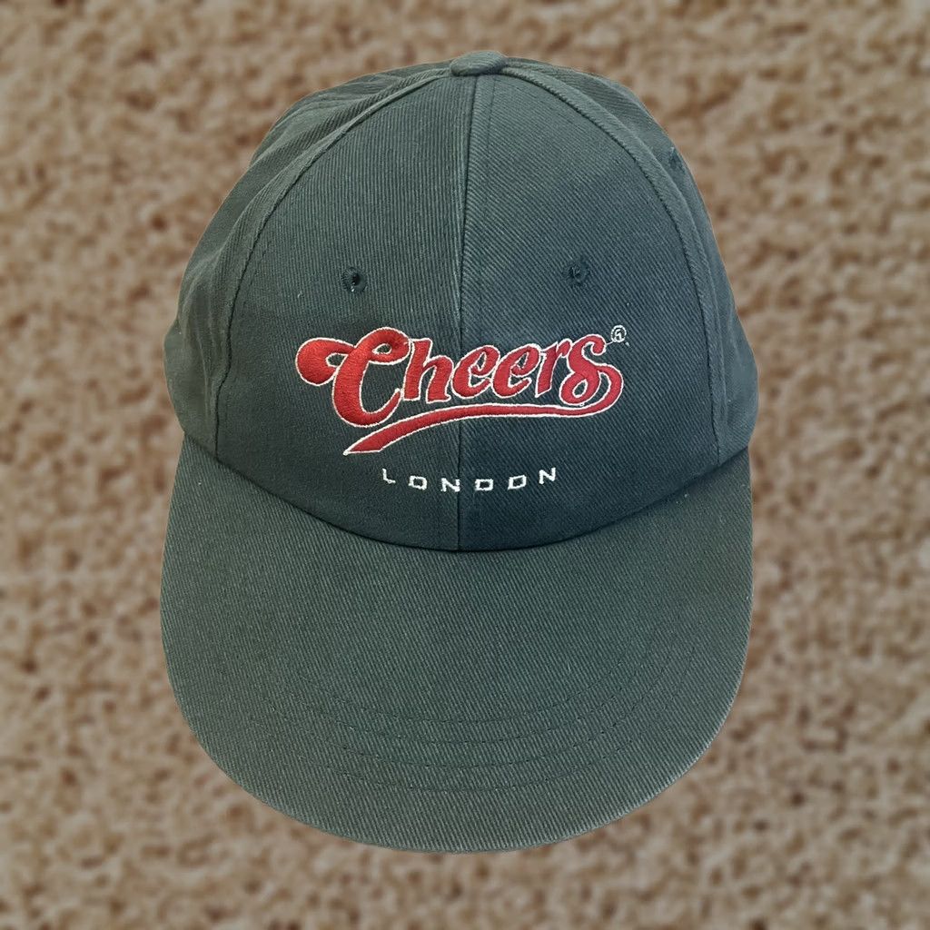 Vintage VINTAGE Cheers London Hat Cap Strap Back Adult Green OS TV Show Stretch Mens Hat Size ONE SIZE - 1 Thumbnail