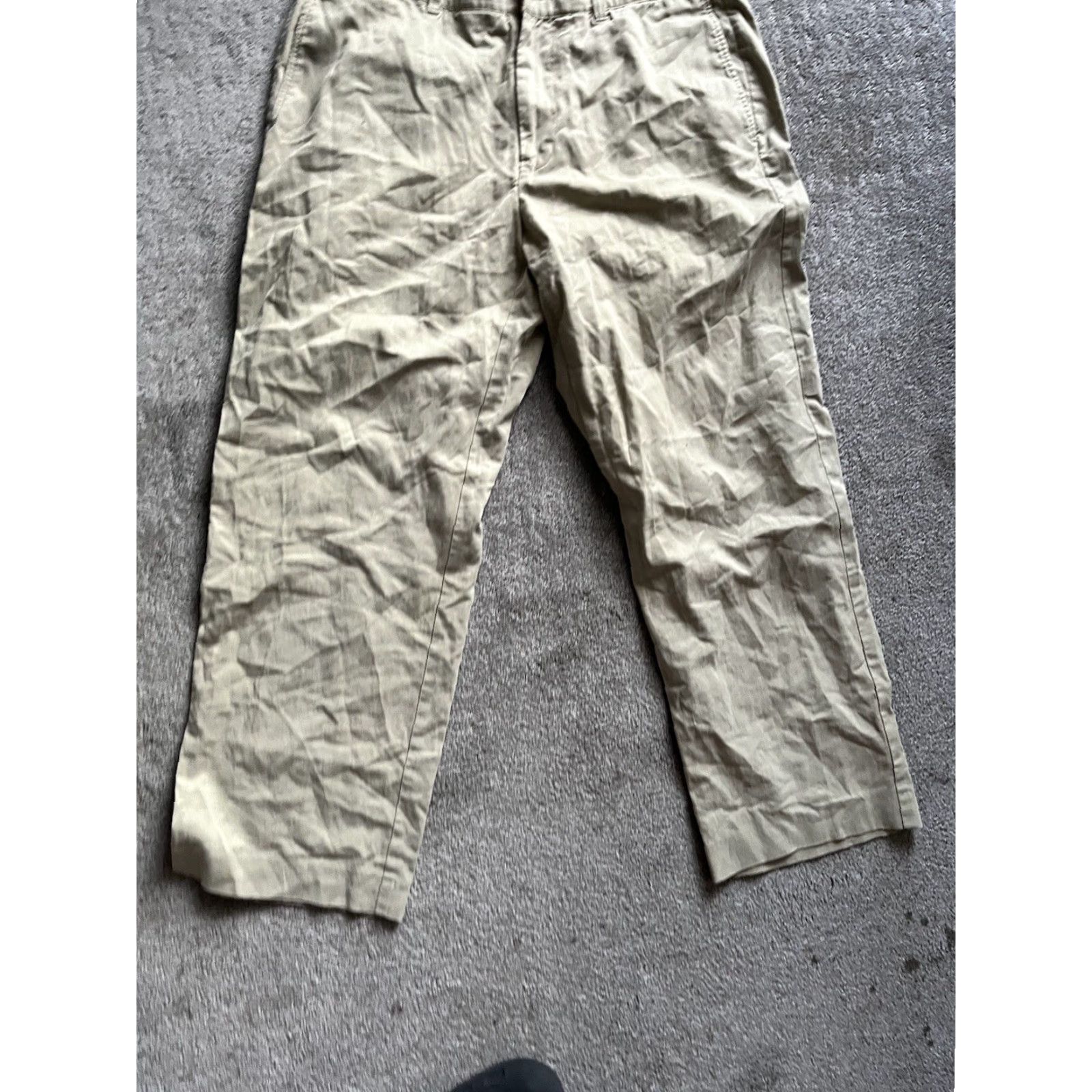 Tommy Bahama VINTAGE Tommy Bahama Pants Mens 36x28 Beige Chino Silk Blend Flat Front Relaxed 36 28 Beige Mens Pants Size US 36 / EU 52 - 3 Thumbnail