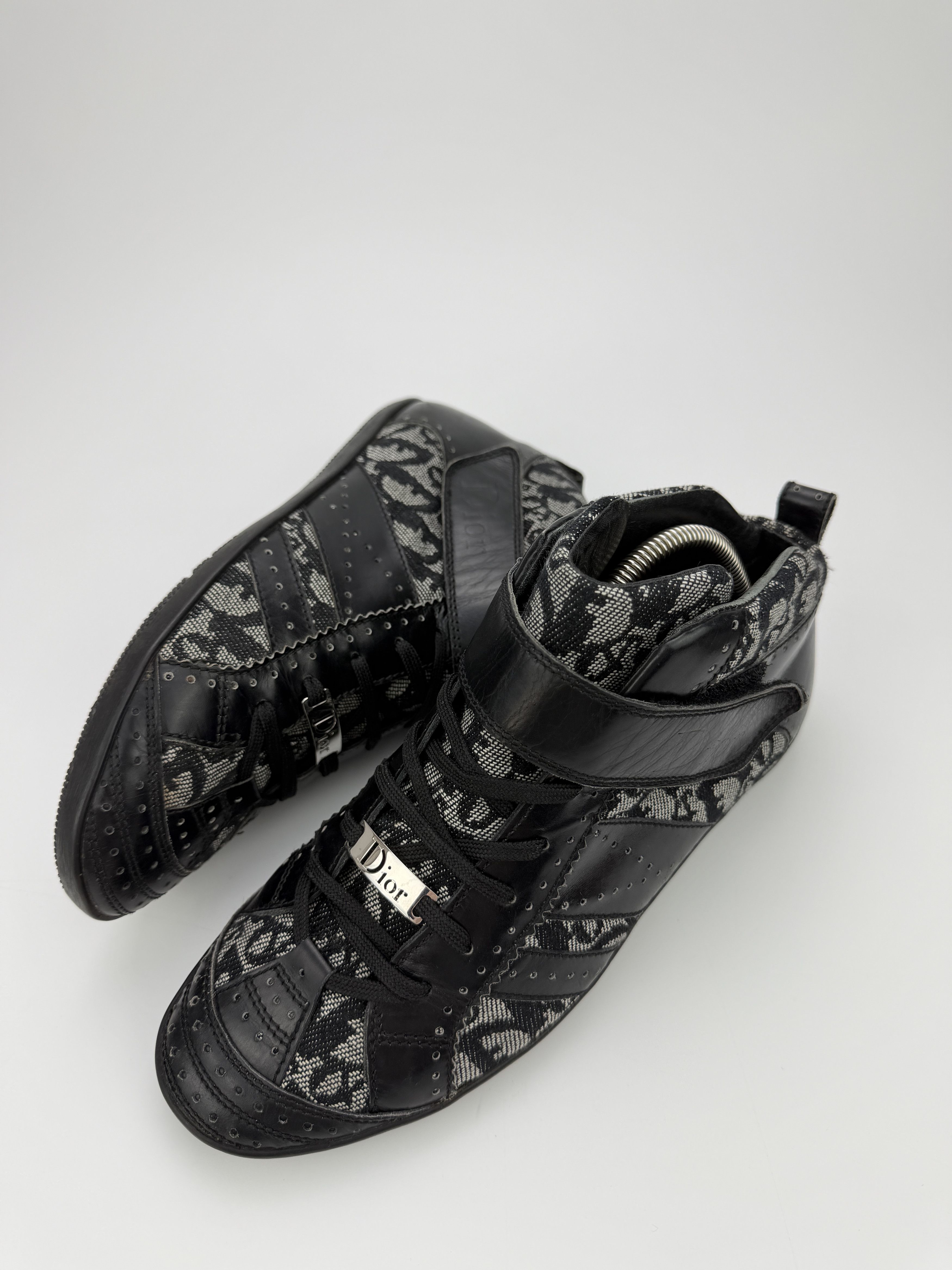 Dior Vintage Dior Mid Monogram Leather Sneakers Shoes Size US 6.5 / EU 39-40 - 6 Thumbnail