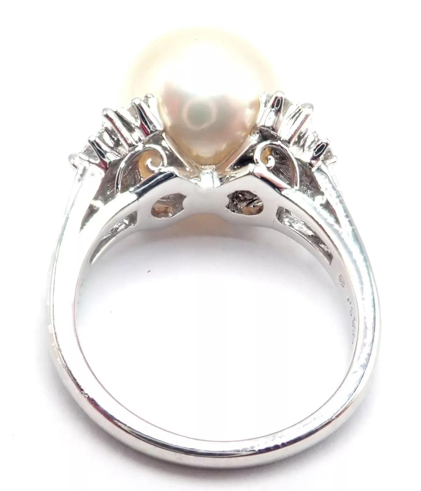 Mikimoto Diamond Large 12mm South Sea Pearl Ring Size ONE SIZE - 3 Thumbnail