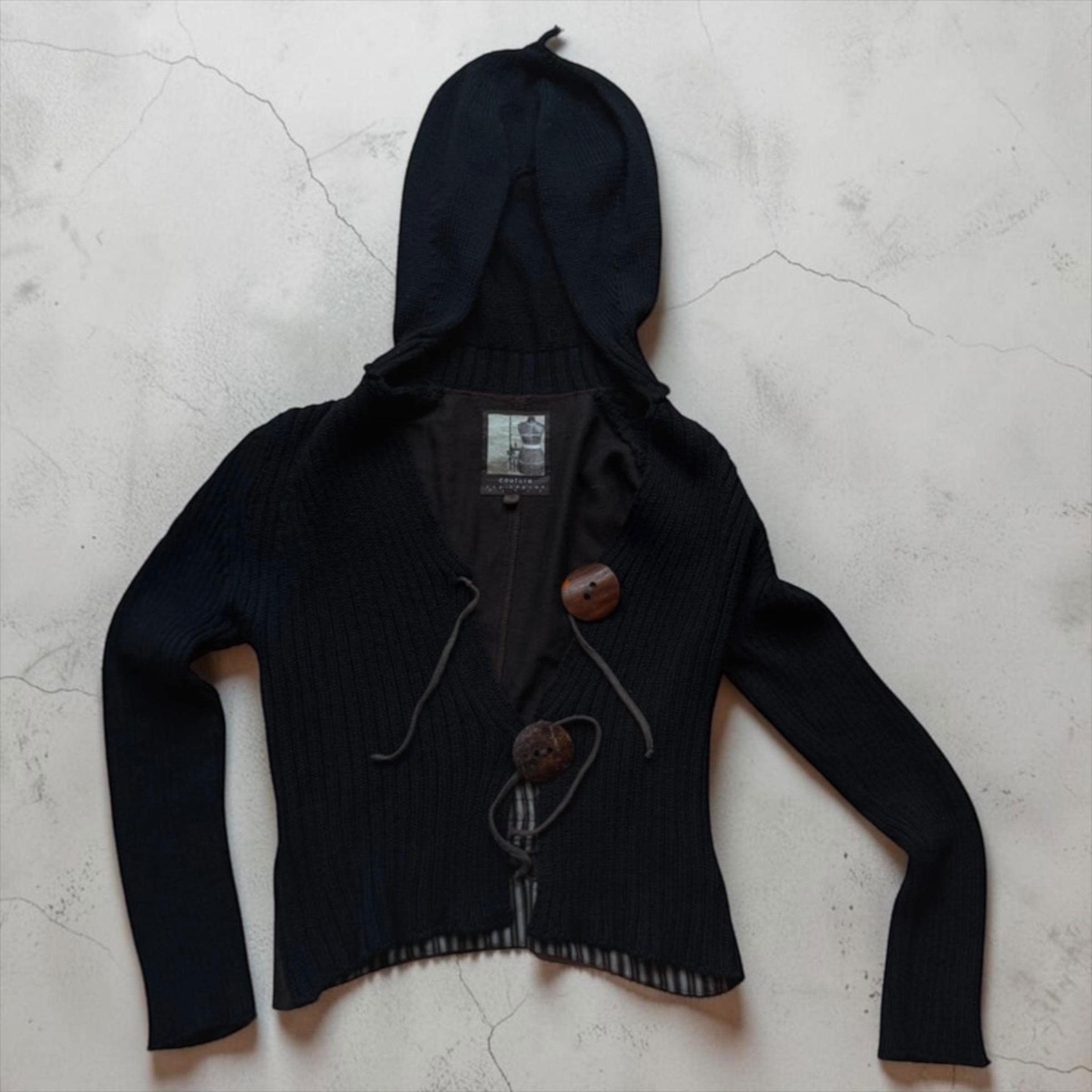 Cop Copine The Cop Copine “Couture” Beret Knitted Hooded Cardigan Size ONE SIZE - 9 Thumbnail