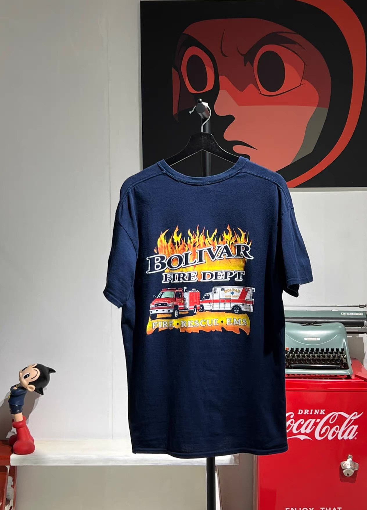 Vintage Vintage * Fireman's Tee Q13 Size US L / EU 52-54 / 3 - 3 Thumbnail