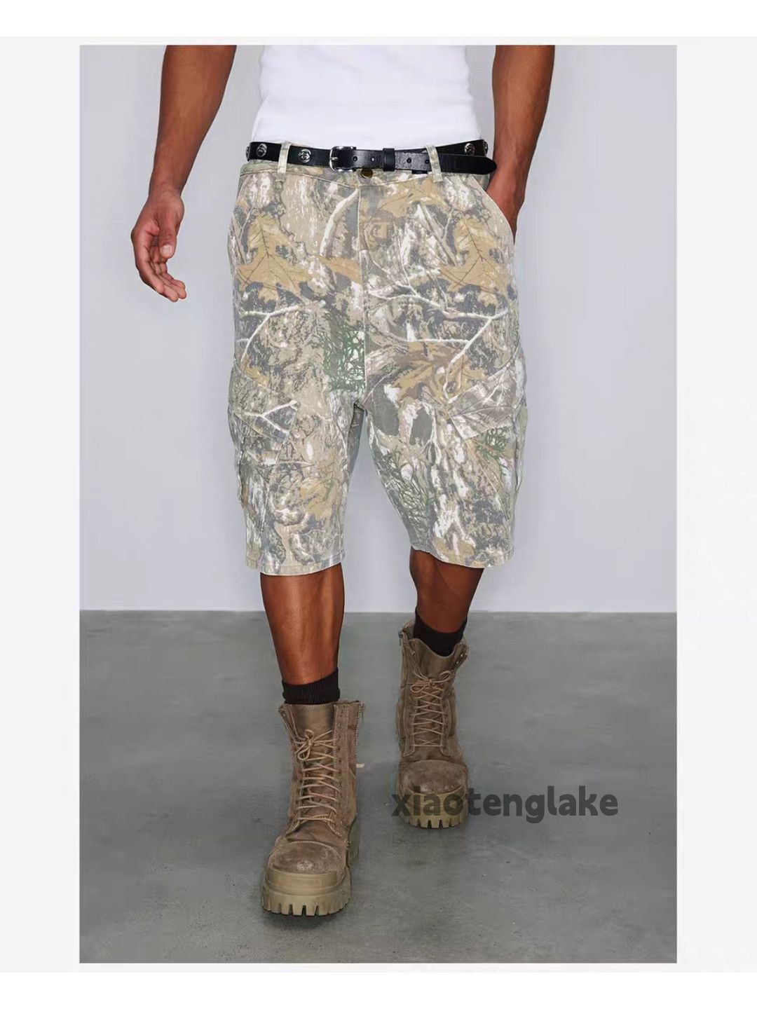 Designer × Vintage Unisex outdoor real tree camo skate hiphop cargo shorts Size US 32 / EU 48 - 7 Thumbnail
