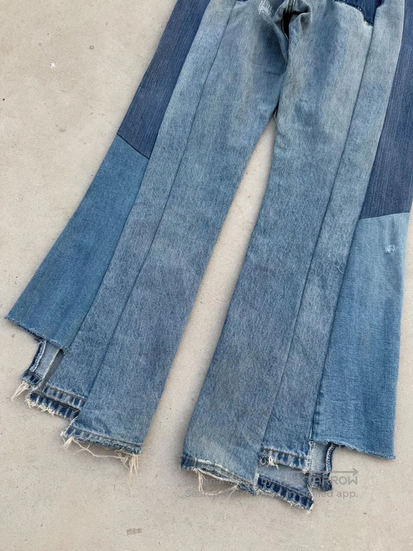 Vintage Vintage Remake Levis Deconstructed Flare Jeans. Size US 32 / EU 48 - 6 Thumbnail