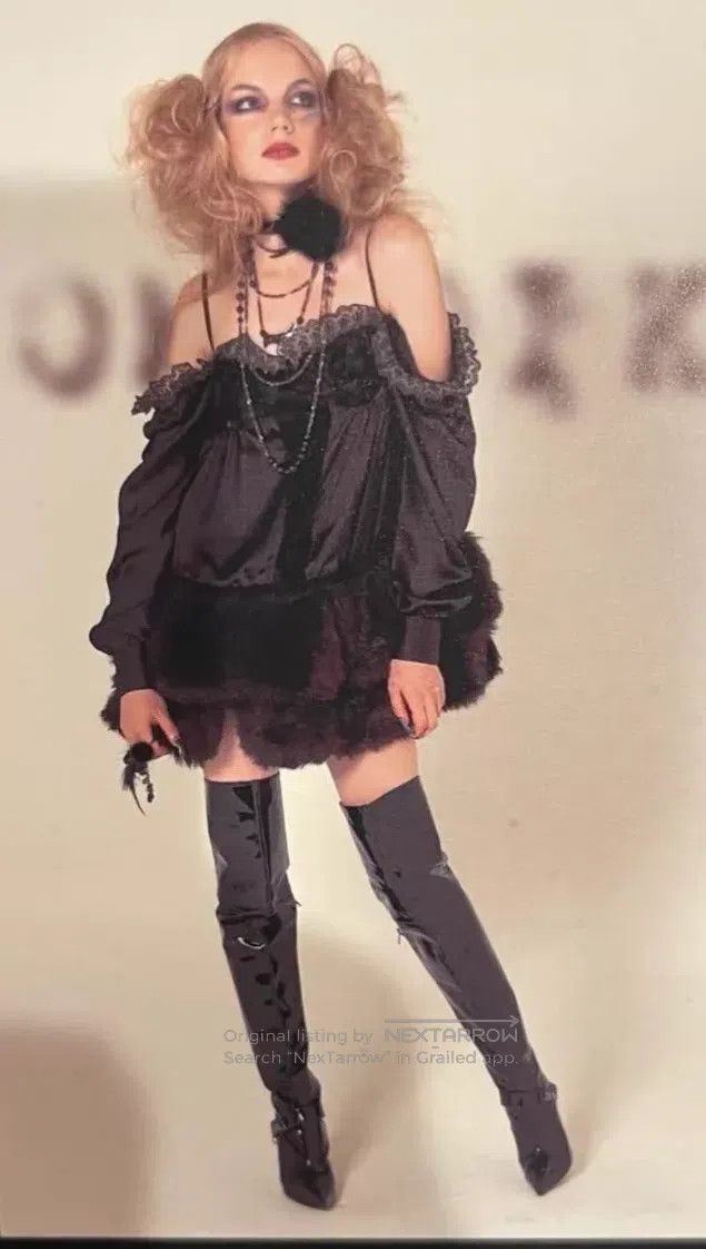 Japanese Brand Japanese Brand alice auaa Furry lace dress, Strapless dres Size L / US 10 / IT 46 - 1 Thumbnail