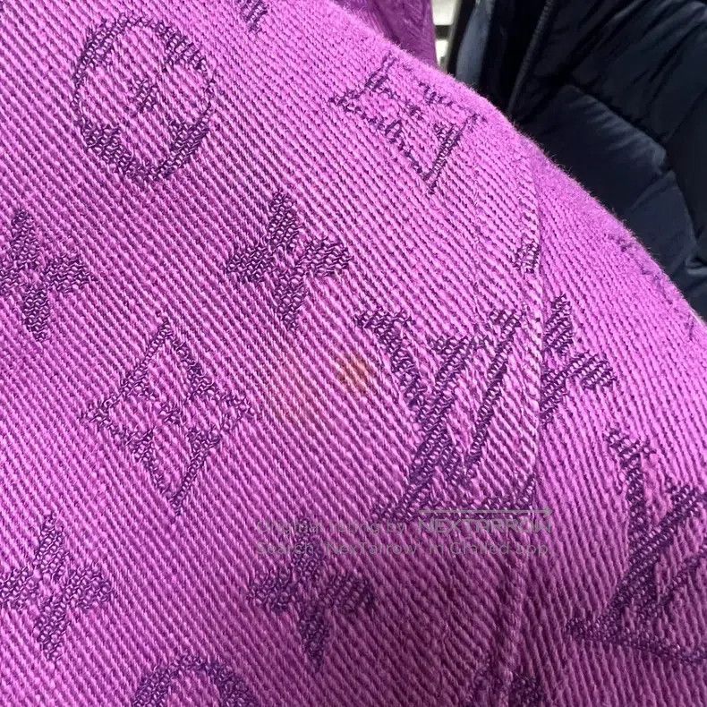 Louis Vuitton Louis Vuitton Purple full logo denim jacket Size US L / EU 52-54 / 3 - 8 Thumbnail
