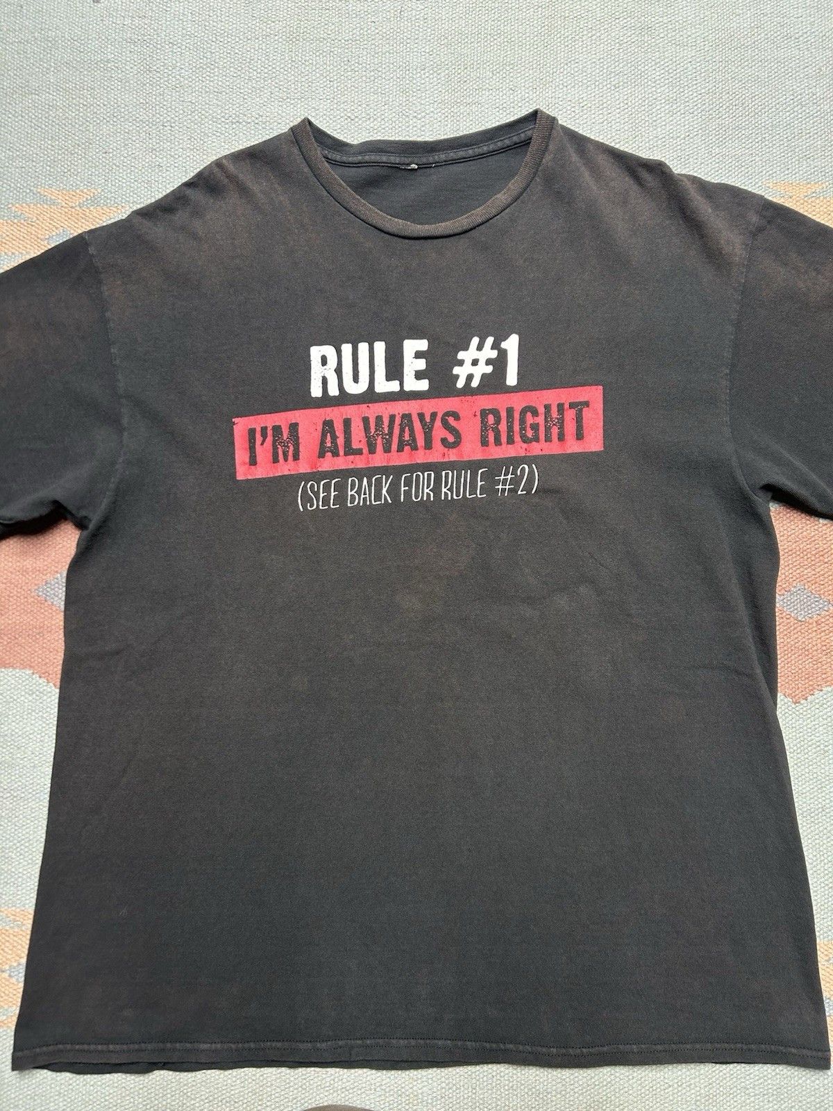 Vintage y2k t shirt rule #1 I’m always right hot topic faded L/XL Size US L / EU 52-54 / 3 - 2 Thumbnail