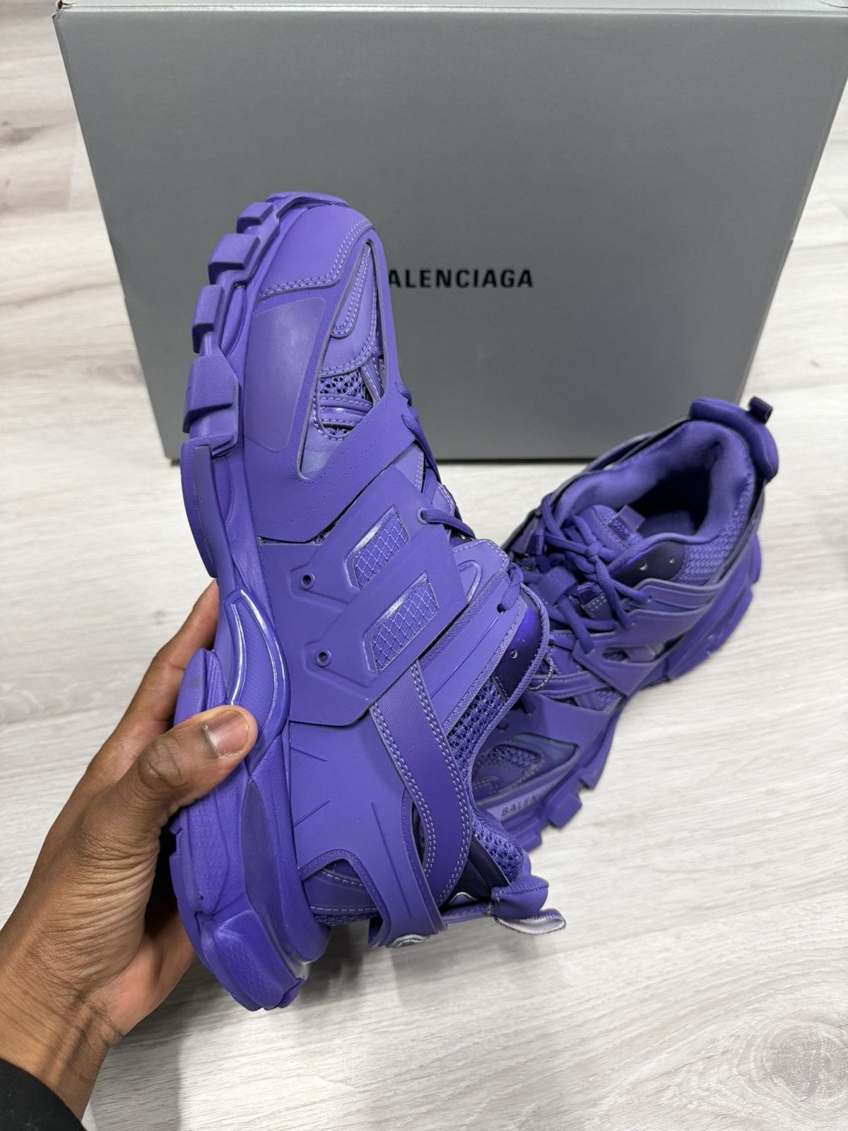 Balenciaga Balenciaga Track Sneaker Purple Size US 12 / EU 45 - 5 Thumbnail
