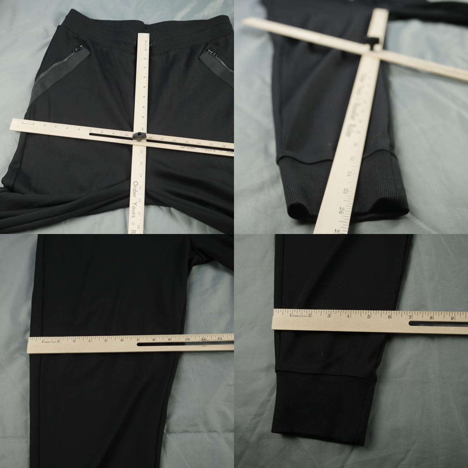 Hugo Boss HUGO BOSS Joggers Sweatpants Mens XL Black Zip Pockets Drawstring Cuffed Pants Size US 36 / EU 52 - 9 Thumbnail