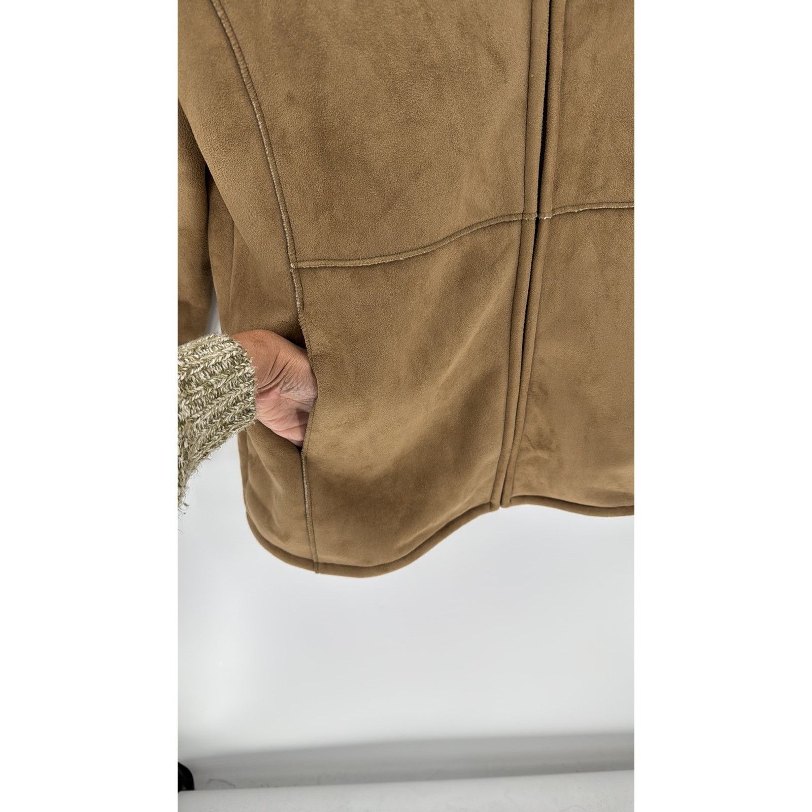 Shaver Lake Shaver Lake Faux Suede Sherpa Lined Jacket size xl Tan Size XL / US 12-14 / IT 48-50 - 5 Thumbnail