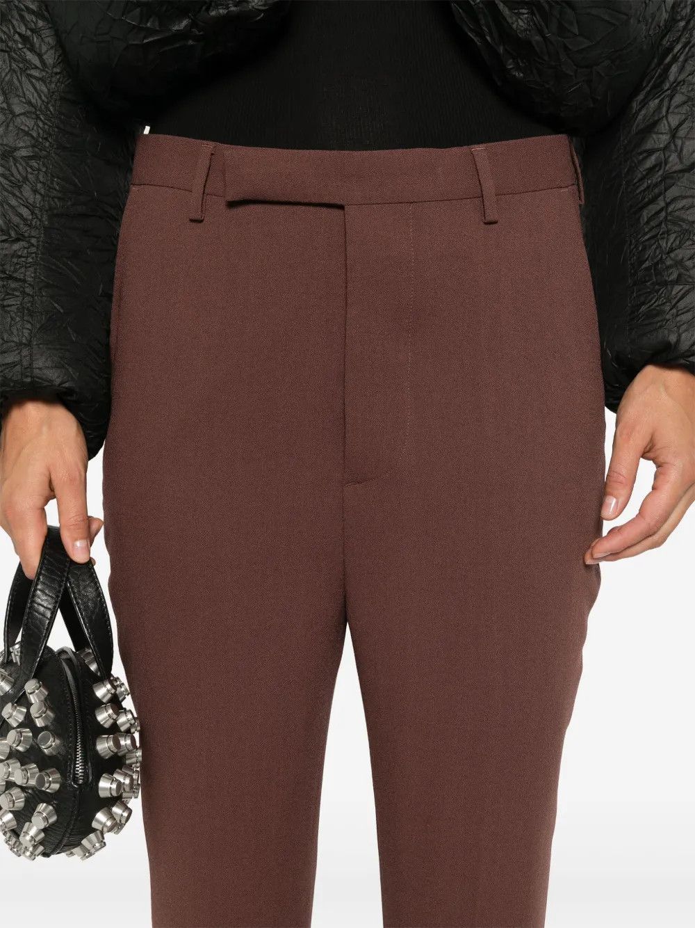 Rick Owens o1y0126 Casual Pant in Chocolate Brown Size 27" / US 4 / IT 40 - 2 Thumbnail