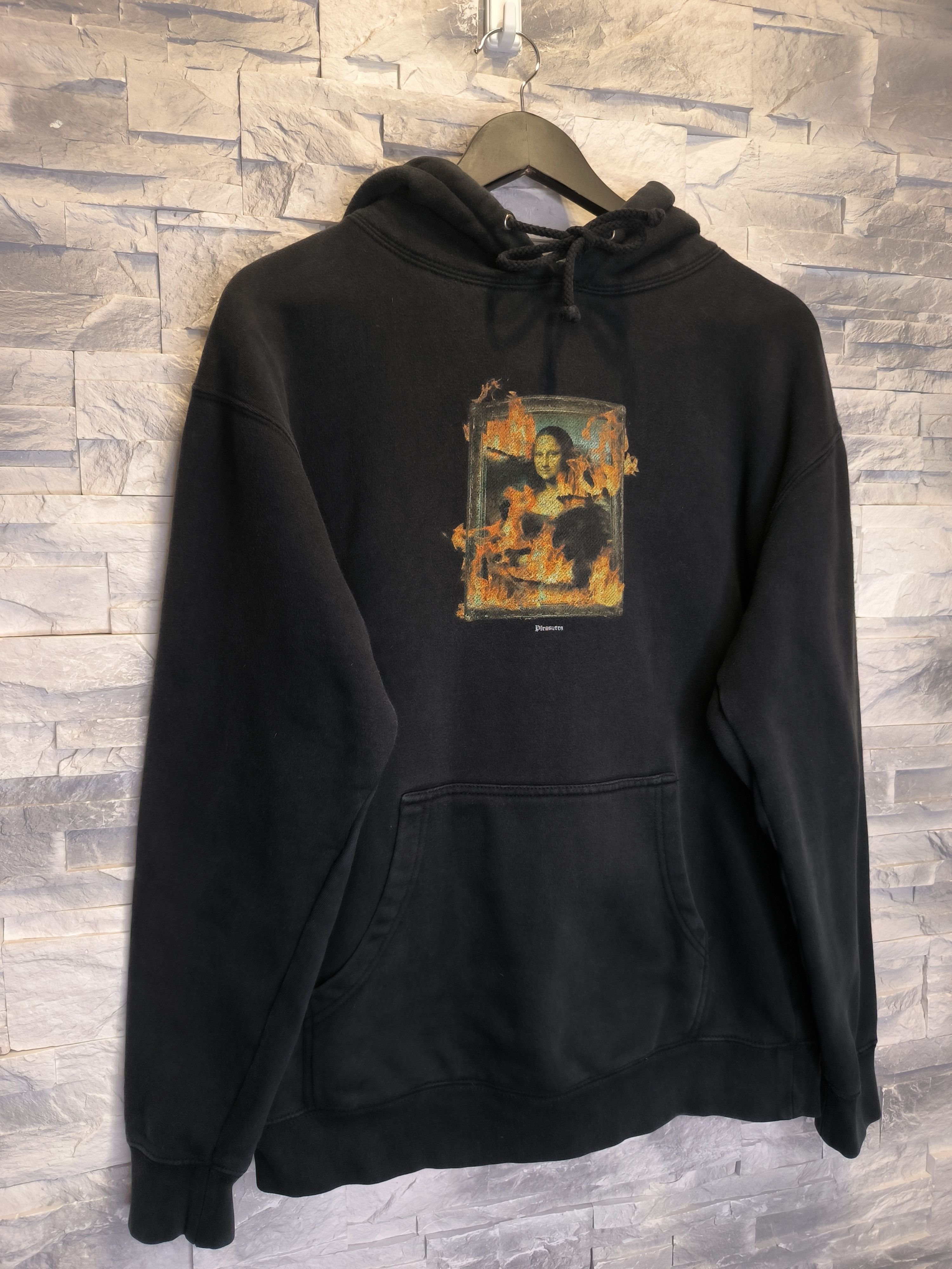 Pleasures Pleasures Hoodie Burning Mona Lisa Black Size US M / EU 48-50 / 2 - 3 Thumbnail