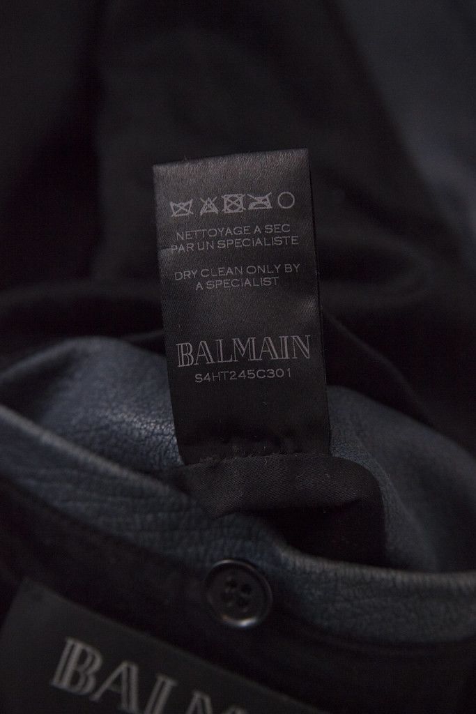 Balmain SS14 blue leather perfecto jacket Size US M / EU 48-50 / 2 - 12 Thumbnail