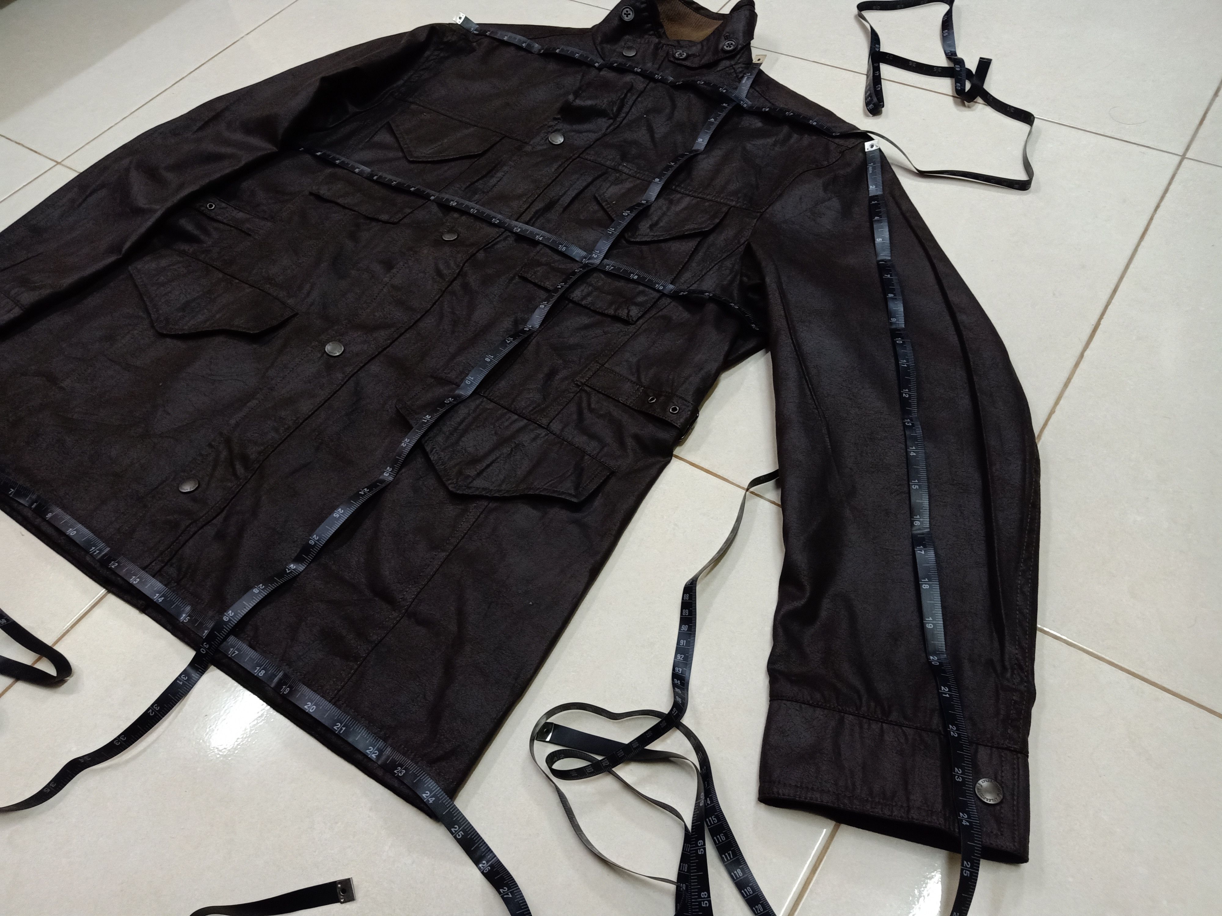 Lyle & Scott LYLE & SCOTT Black Label M65 Faux Leather Dark Brown Jacket Size US XL / EU 56 / 4 - 17 Thumbnail