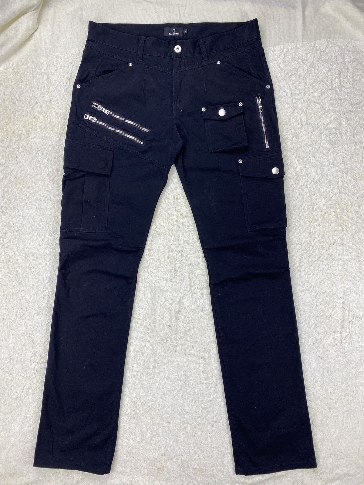 Beauty Beast × If Six Was Nine Black Varia Multipocket Cargo Zipper Bondage Pant Size US 32 / EU 48 - 2 Thumbnail