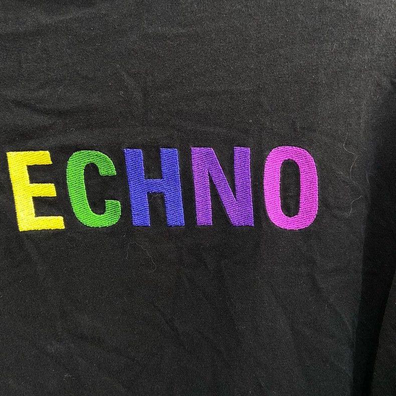 Balenciaga Balenciaga Black 'I❤️TECHNO' Embroidered Short Sleeve T-Sh Size US XS / EU 42 / 0 - 5 Thumbnail