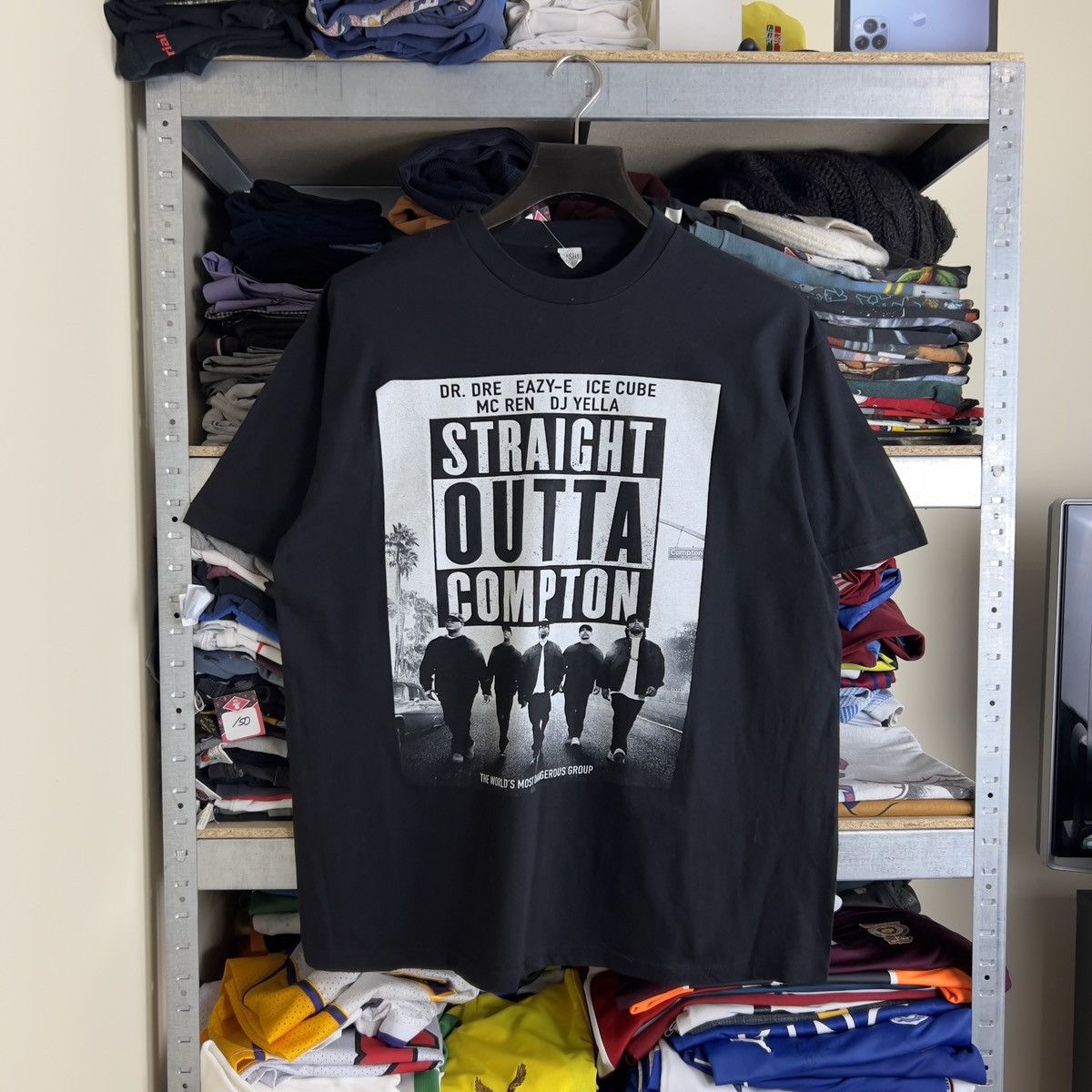 Band Tees Rare! N.W.A Straight Outta Compton Vintage Ice Cube Tee Size US XL / EU 56 / 4 - 1 Thumbnail