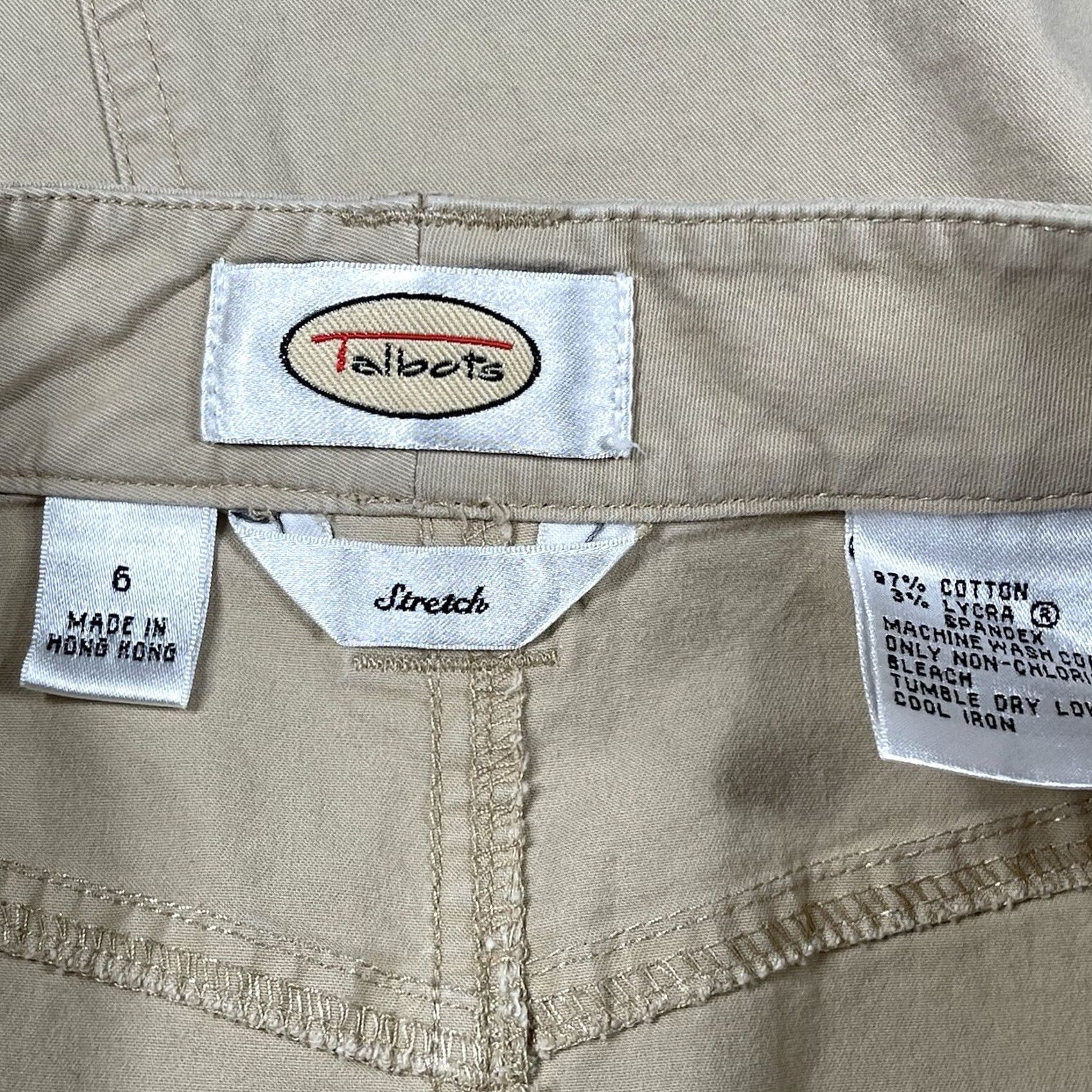 Talbots Talbots Skirt Women 6 Solid Beige Stretch Above Knee Length Straight Pencil Size 28" / US 6 / IT 42 - 7 Thumbnail