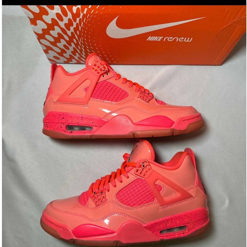 Jordan Brand × Nike Size 8 - Wmns Air Jordan 4 Retro NRG Hot Punch Men's Shoes Size US 8 / IT 38 - 2 Thumbnail