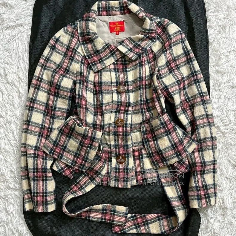 vivienne westwood Second-hand plaid open collar jacket