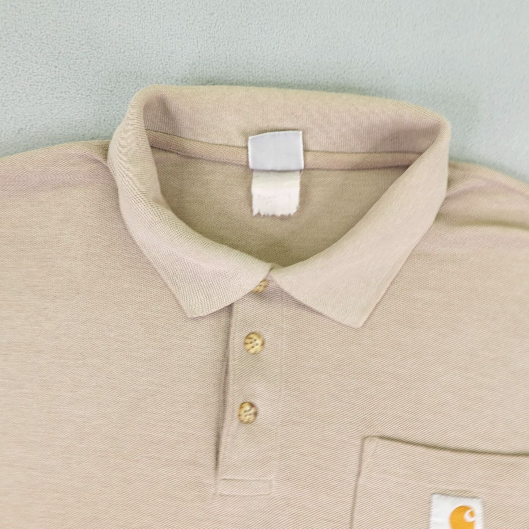 Carhartt VINTAGE Carhartt Polo Shirt Men 3XL Brown Short Sleeve Pocket 90s Work Casual Polo Mens Size US XXL / EU 58 / 5 - 2 Thumbnail