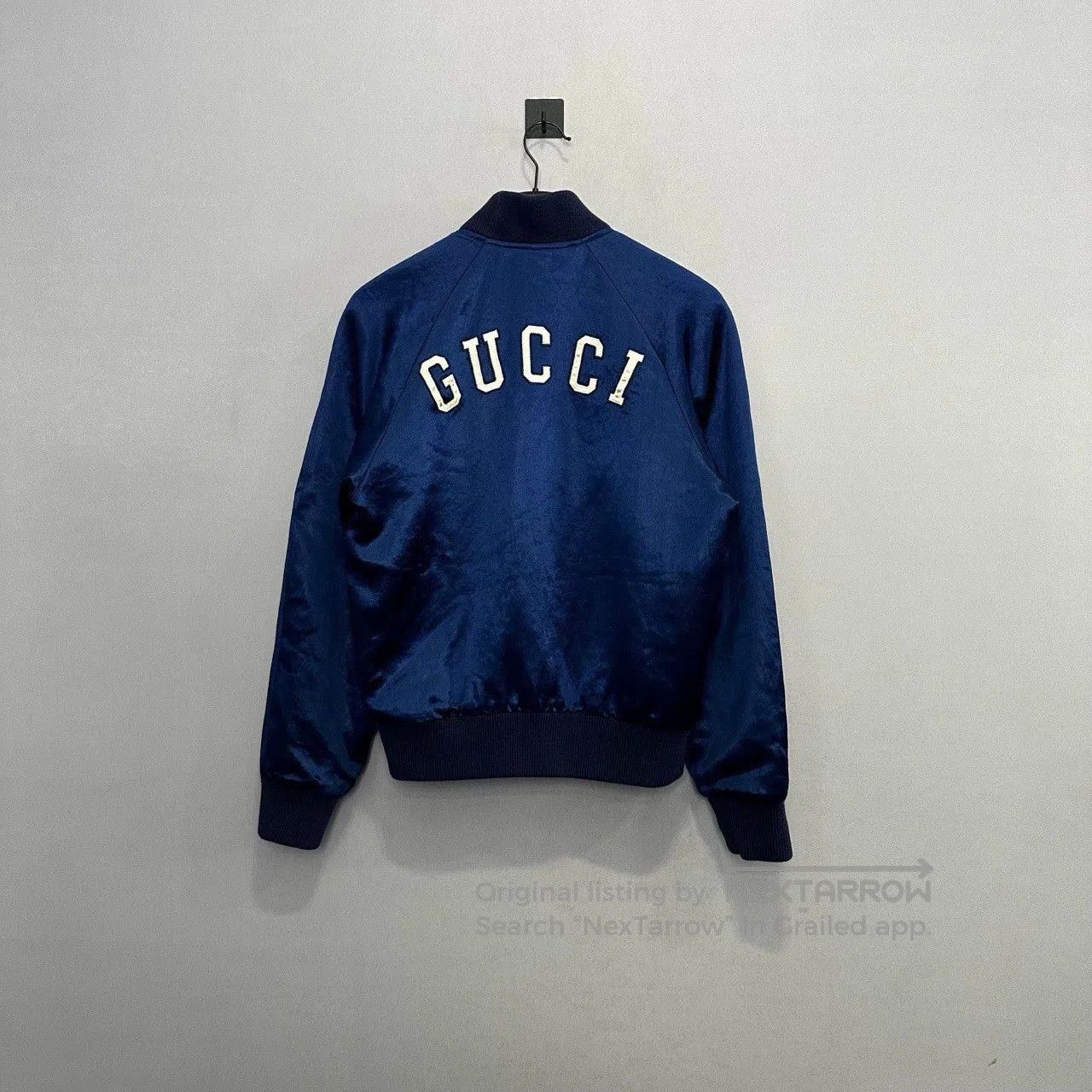 Gucci blue silk baseball jacket from Gucci. Size US L / EU 52-54 / 3 - 2 Thumbnail