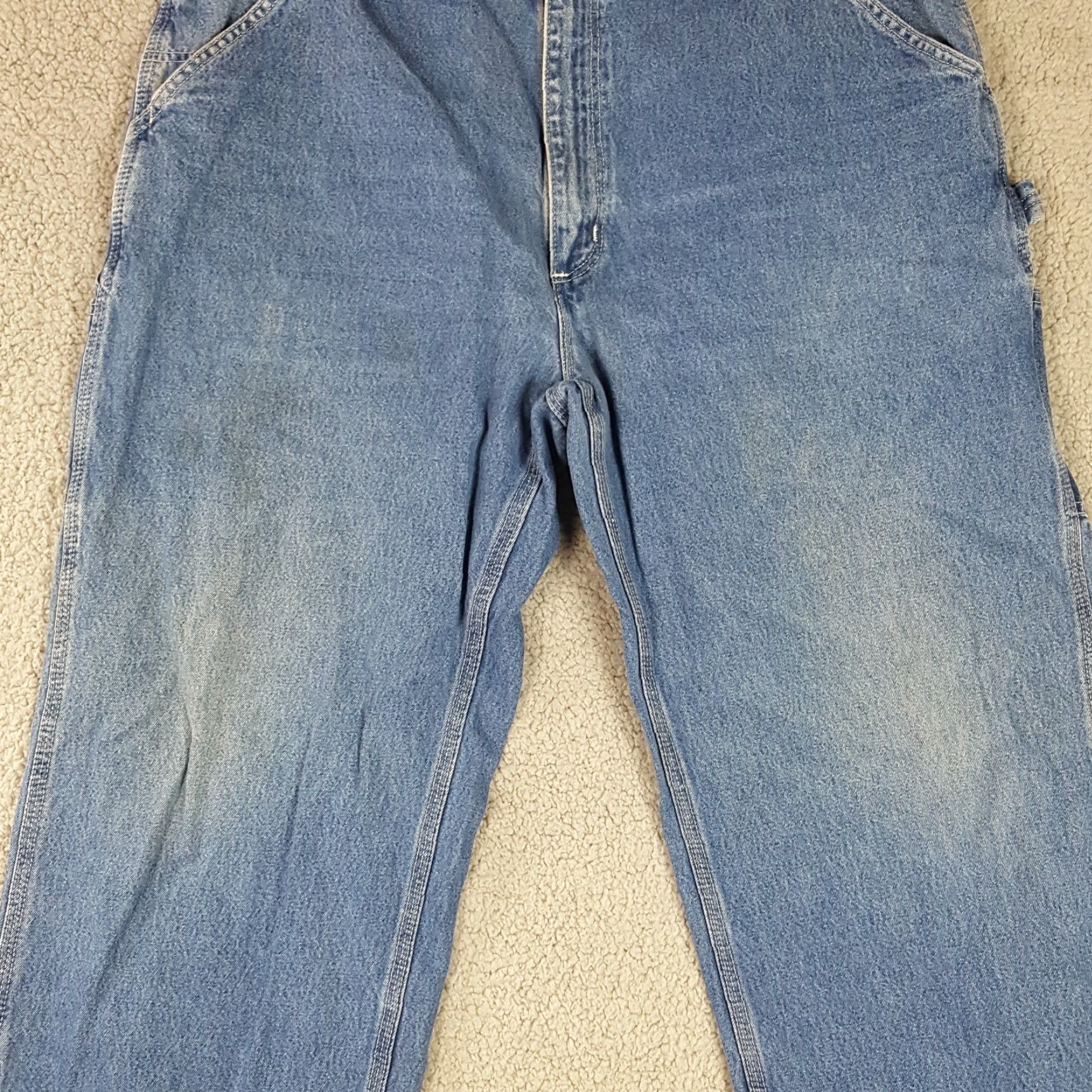 Carhartt VINTAGE Carhartt Relaxed Straight Leg Denim Jeans Men's Size 38x34 Blue Faded 90s Workwear Size US 38 / EU 54 - 3 Thumbnail