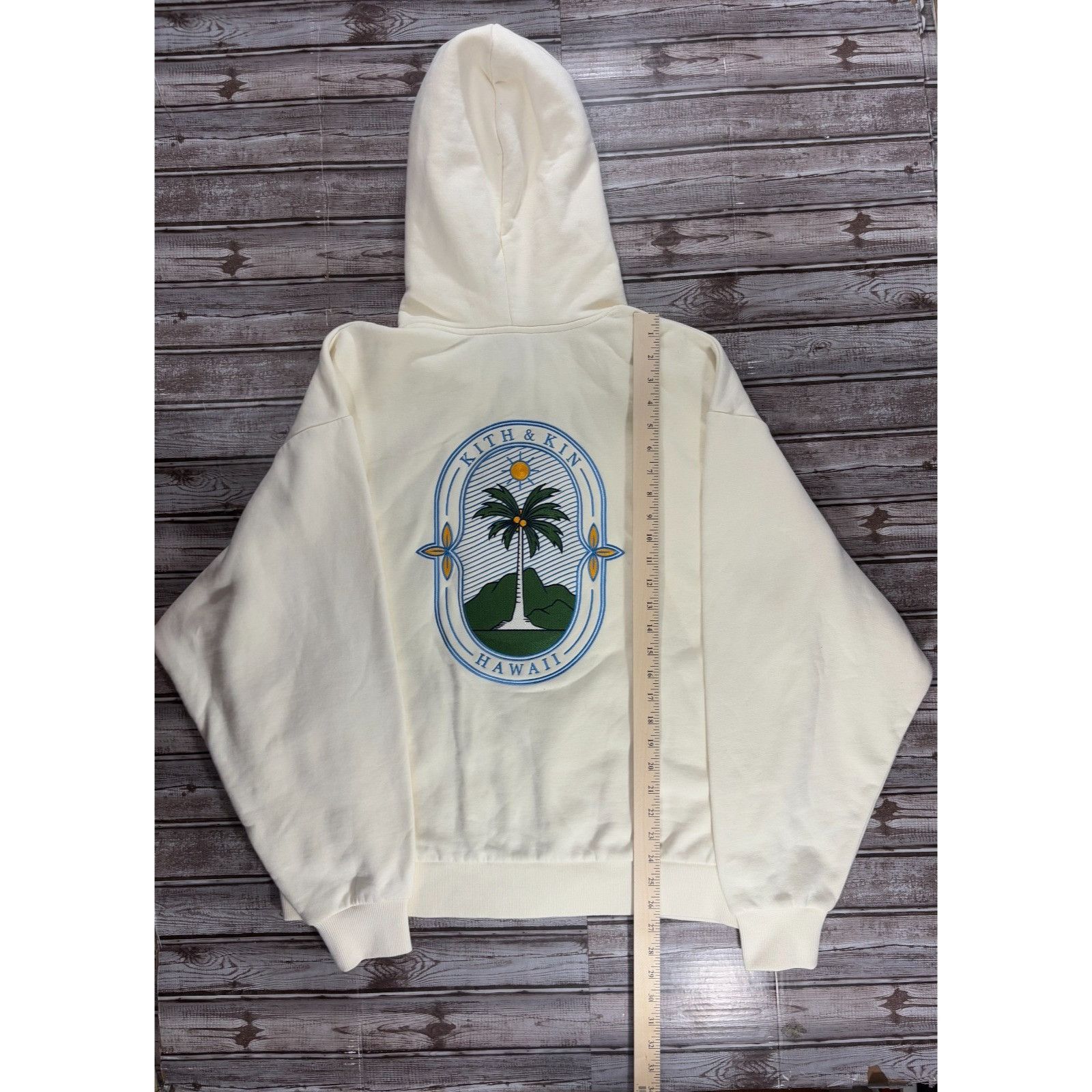 Kith Kith & Kin Hawaii Honolulu Exclusive Cream White Full Zip Ho Size US L / EU 52-54 / 3 - 4 Thumbnail