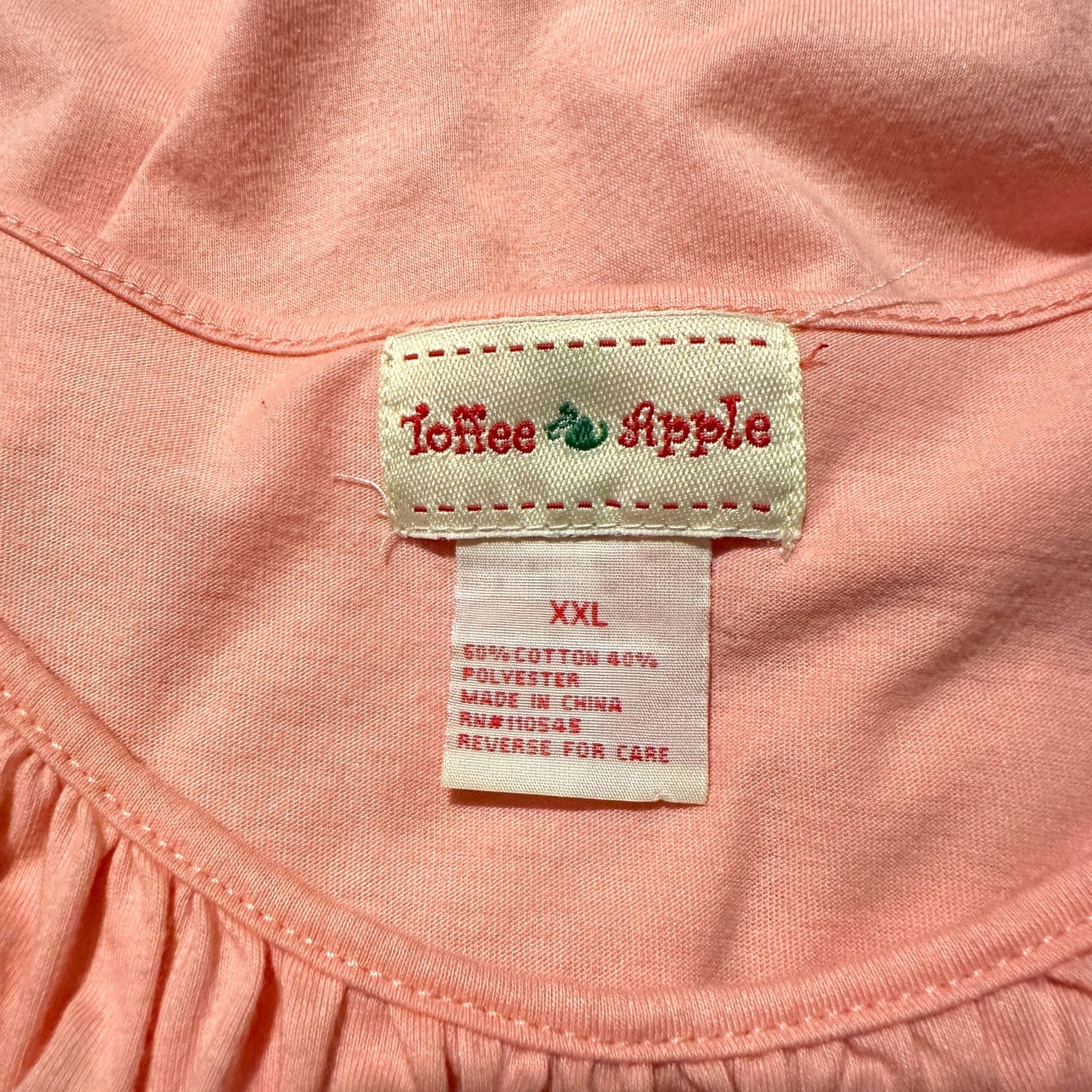 Vintage Toffee Apple XXL Bubble Gum Pink Ruched Cap Sleeve Flowing T Size XXL / US 16-18 / IT 52-54 - 7 Thumbnail