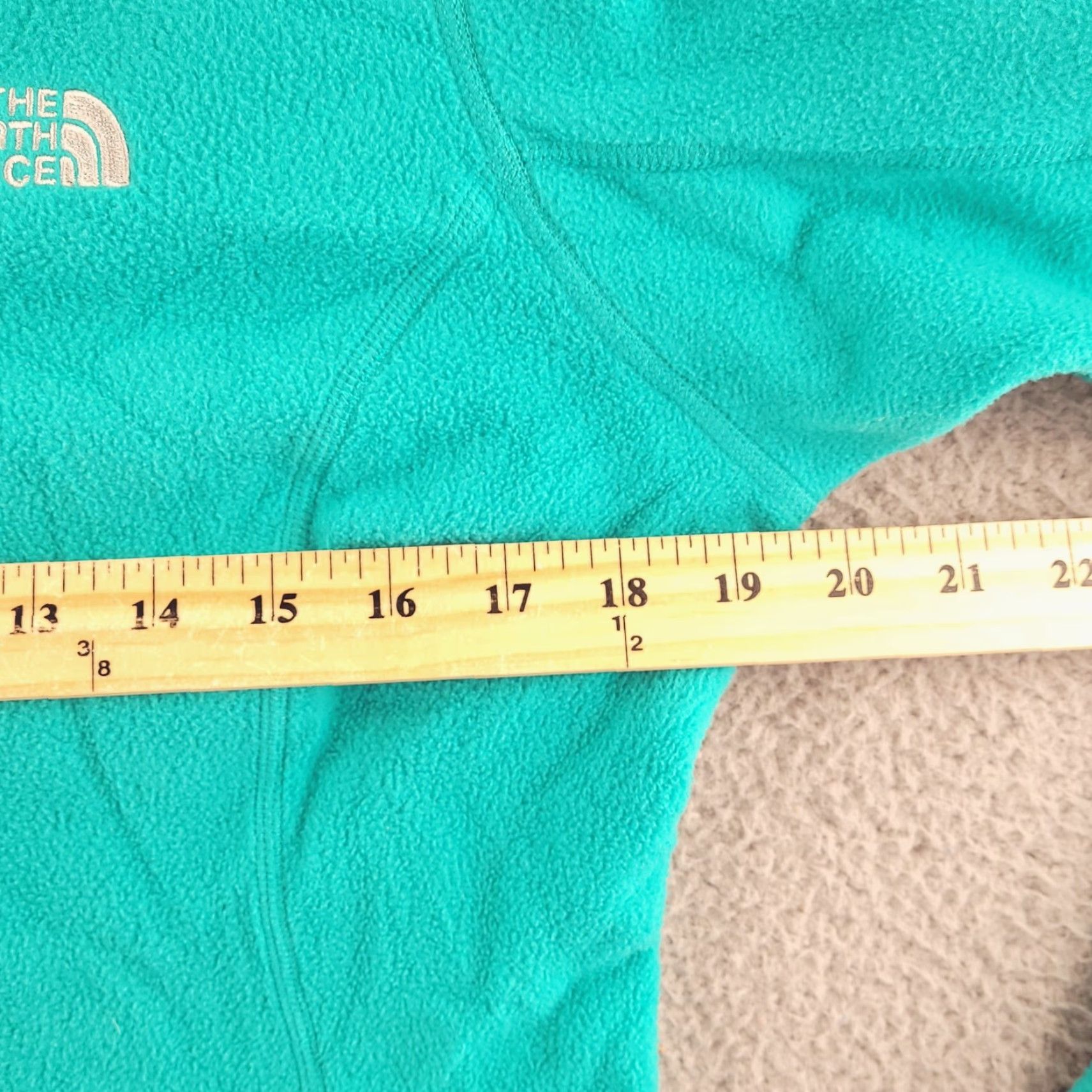 The North Face The North Face Sweater Womens Medium Green Blue Fleece Quarter Zip Polyester Size M / US 6-8 / IT 42-44 - 6 Thumbnail