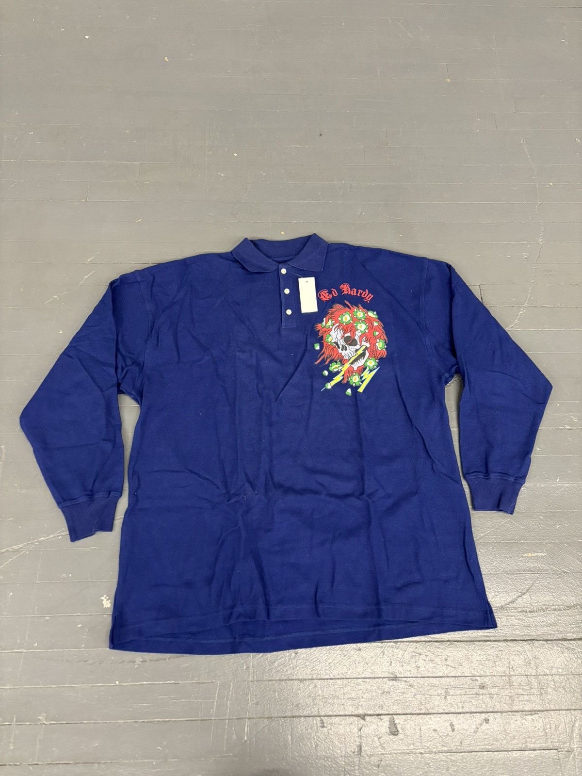 Affliction × Christian Audigier × Ed Hardy Y2K Ed Hardy Polo Longsleeve shirt Size US XXL / EU 58 / 5 - 1 Thumbnail