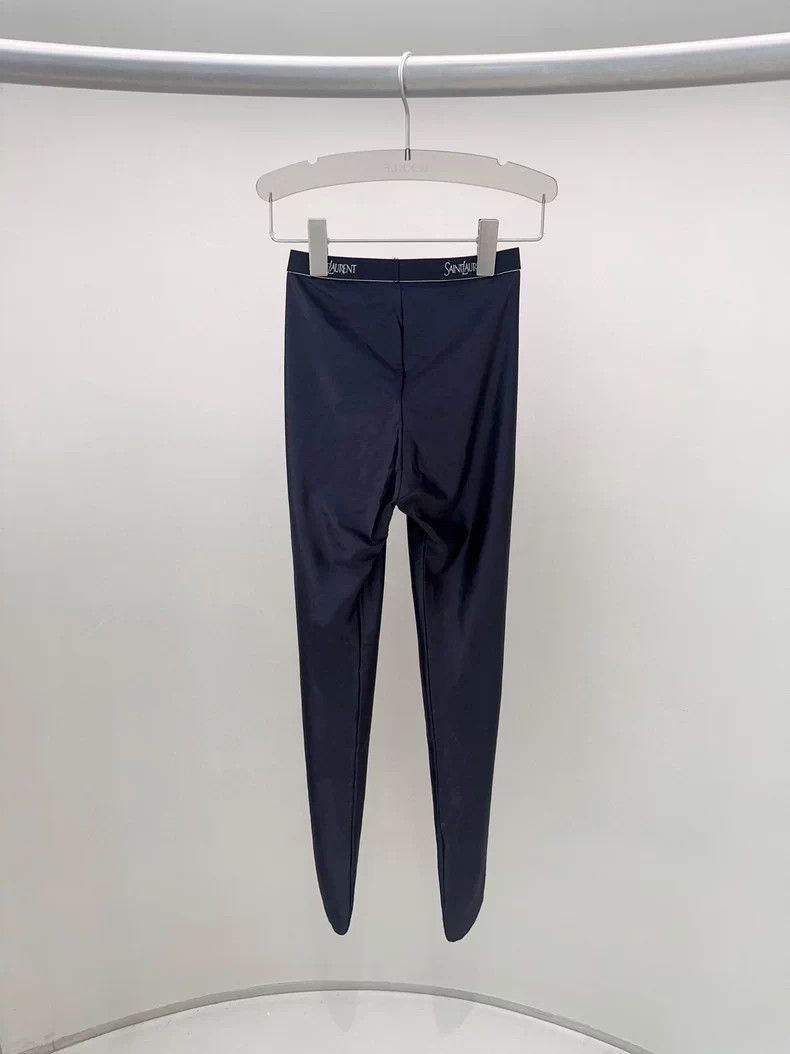 Saint Laurent Paris Saint Laurent Paris size s Black pantyhose leggings pants Size US 28 / EU 44 - 2 Thumbnail