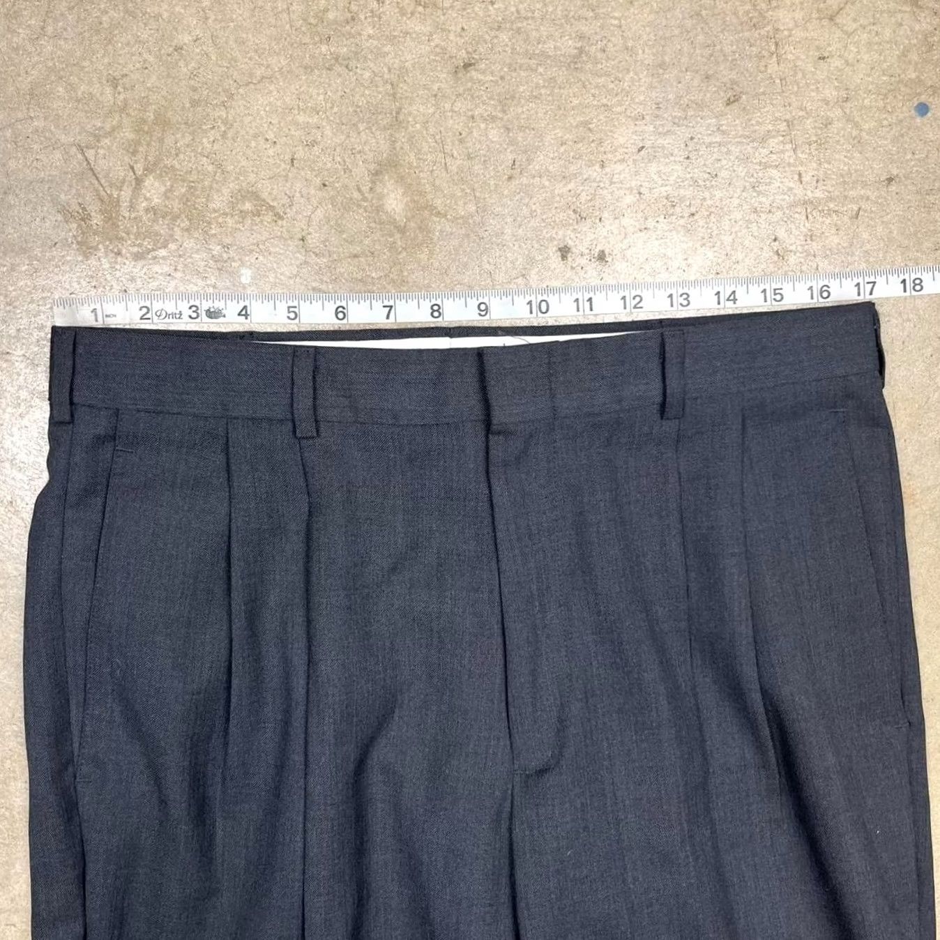 Vintage VINTAGE Slates Dress Pants Mens 34x30 90s Pleated Grey Trousers Size US 34 / EU 50 - 4 Thumbnail