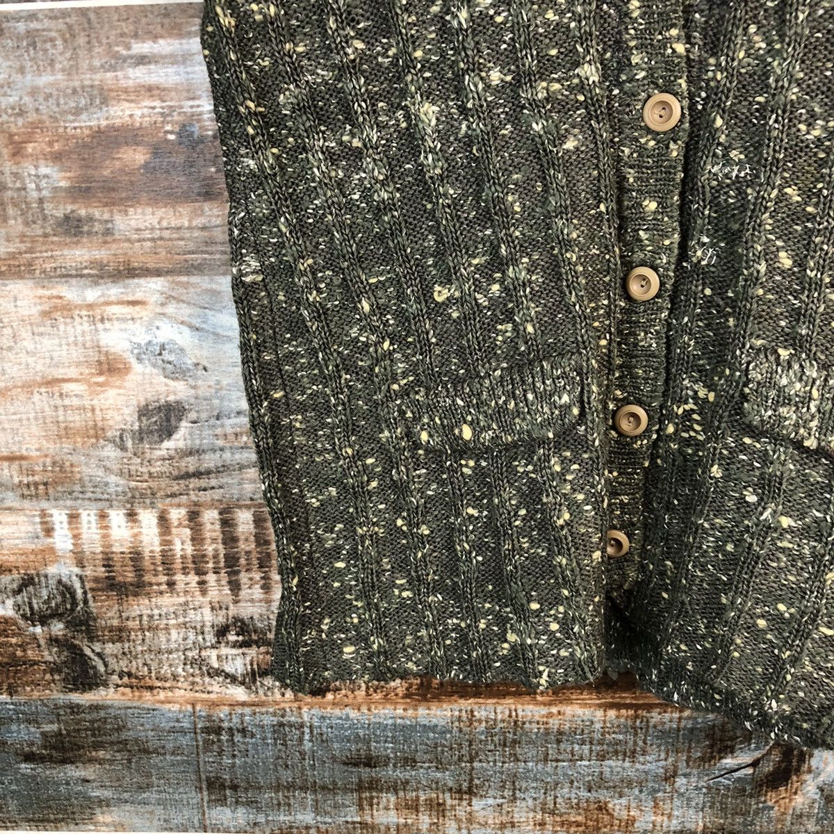 Homespun Knitwear Japanese Brand Green Vest Knitwear vintage #A1680 Size S / US 4 / IT 40 - 7 Thumbnail